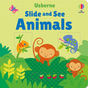 Carte pentru copii, Usborne, Slide and See Animals, 0+ luni