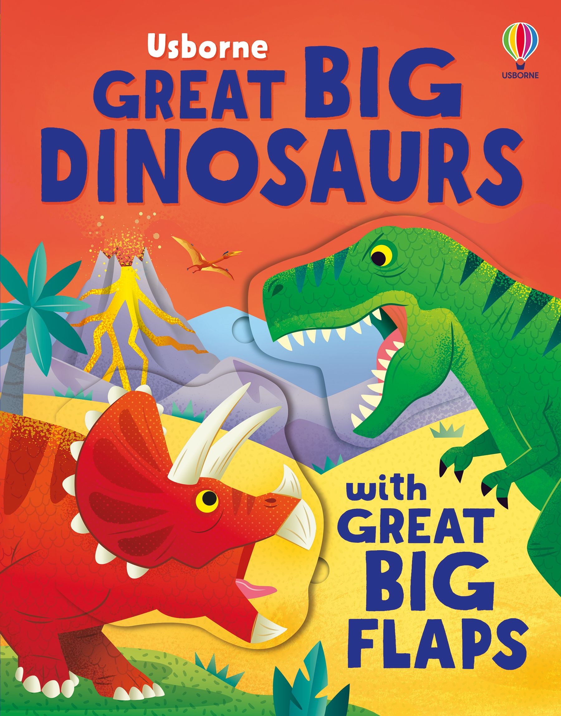 Carte Great Big Dinosaurs (with great big flaps), Usborne, + 3 ani