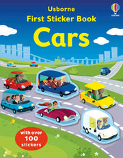 Carte pentru copii, Usborne, First Sticker Book Cars, 3+ ani
