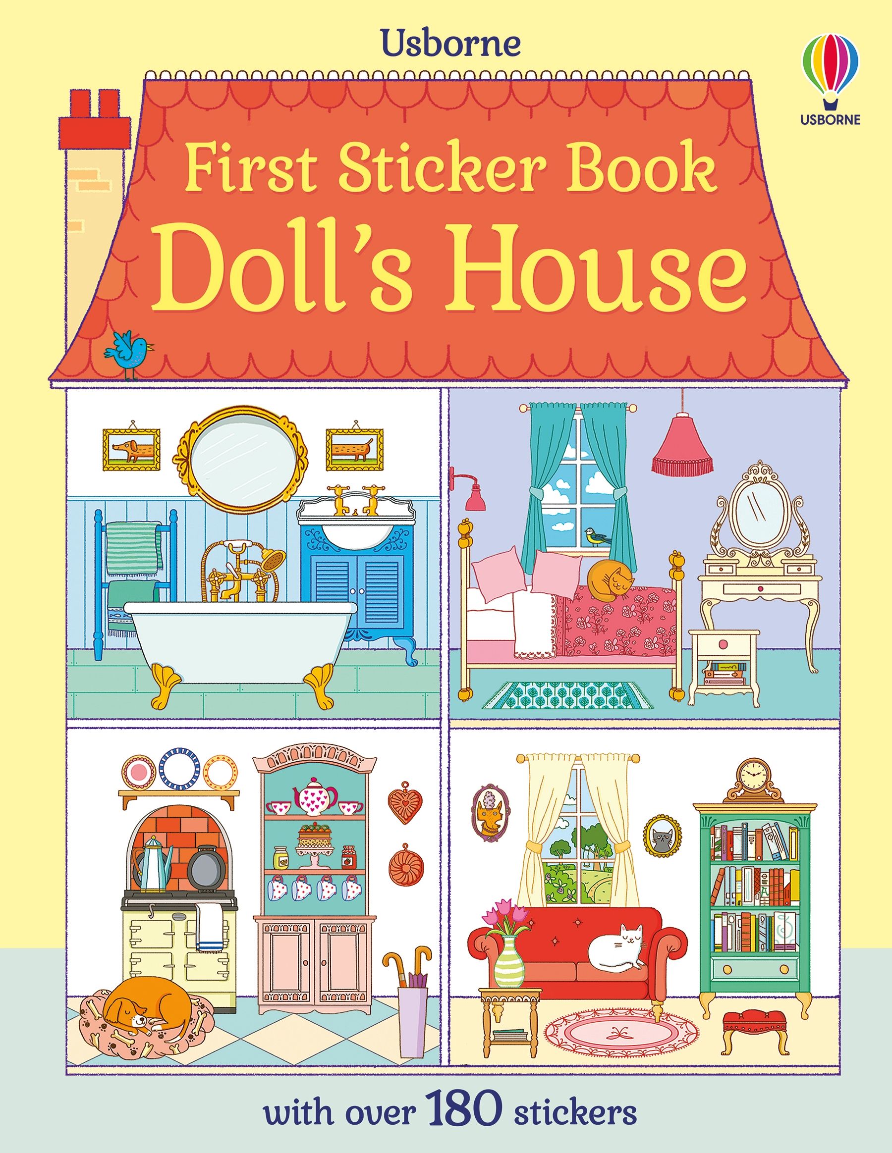 Carte pentru copii, Usborne, First Sticker Book Doll's House, 3+ ani