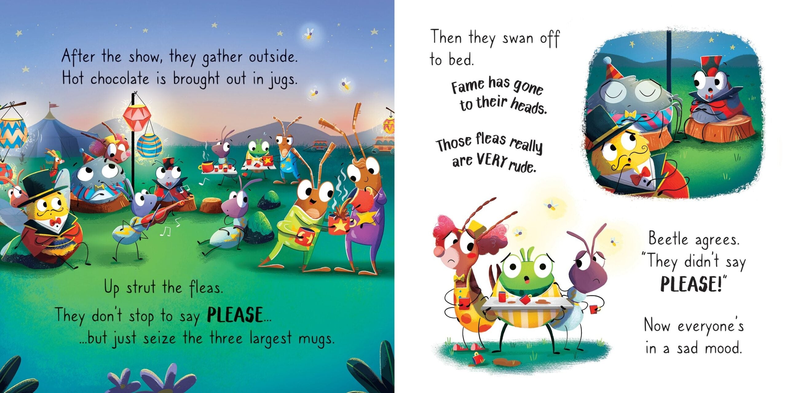 Carte The Fleas who wouldn't say Please, Usborne, + 2 ani