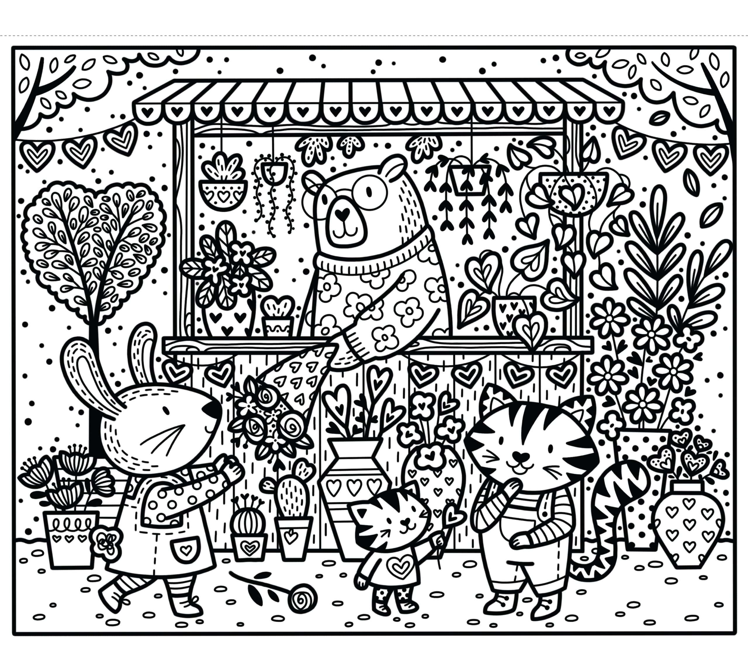 Carte pentru copii - Love, Hearts and Flowers Magic Painting Book
