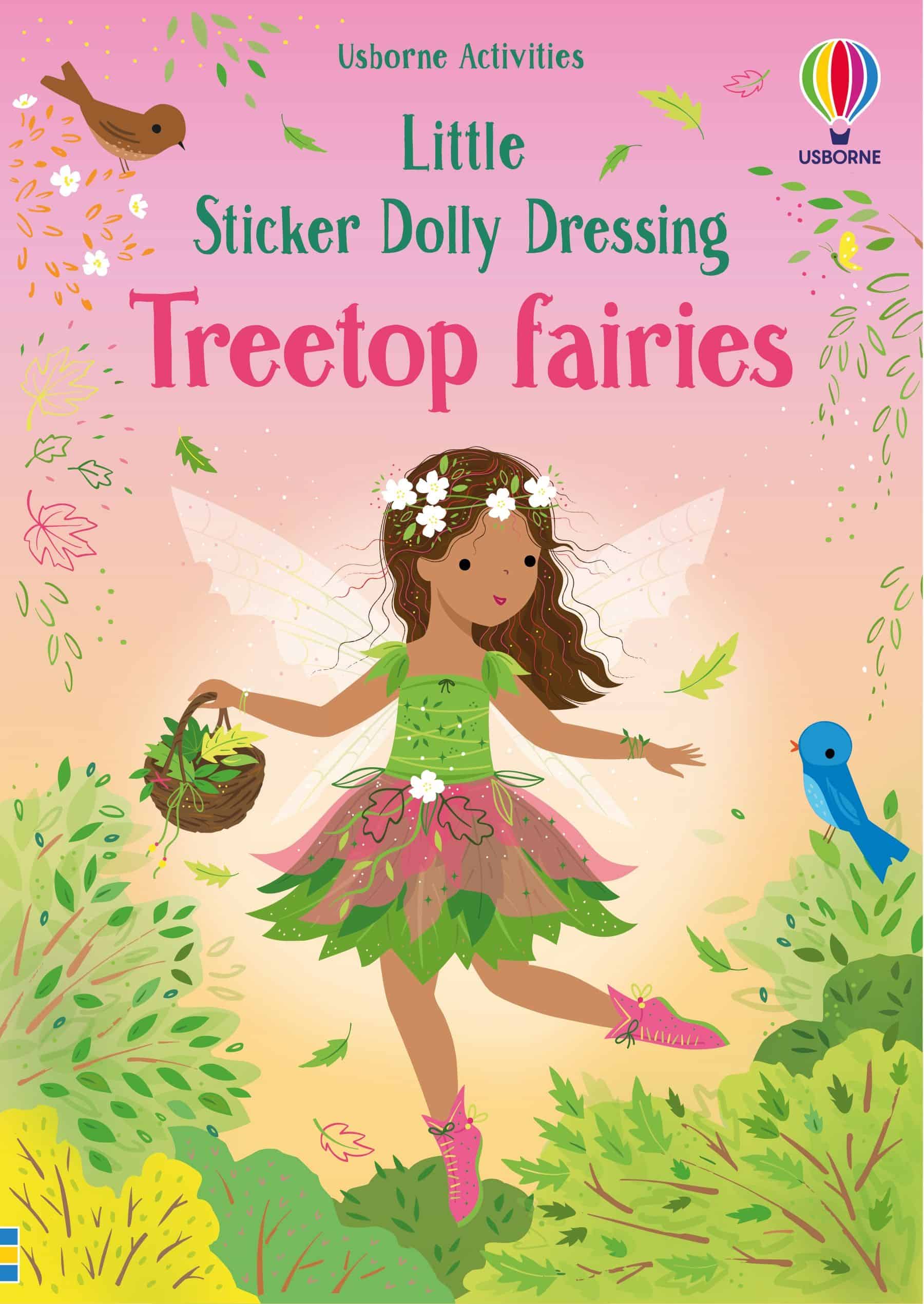Carte pentru copii, Usborne, Little Sticker Dolly Dressing Treetop Fairies, 4+ ani