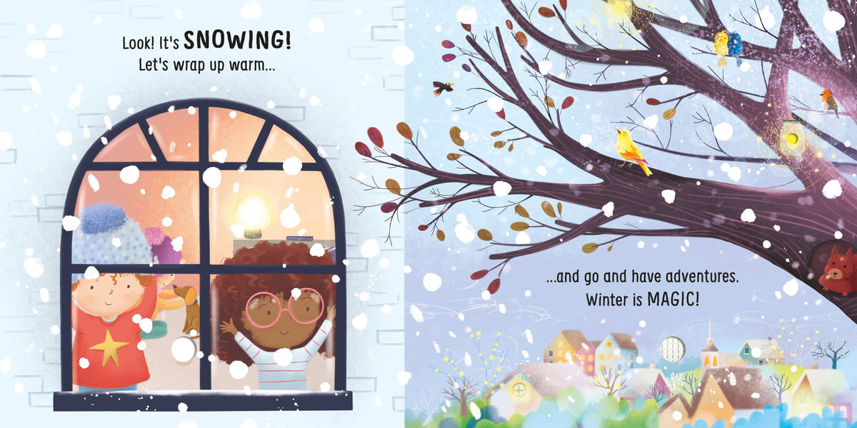 Carte cu sunete și lumini, Lights and sounds winter wonderland, Usborne + 6 luni
