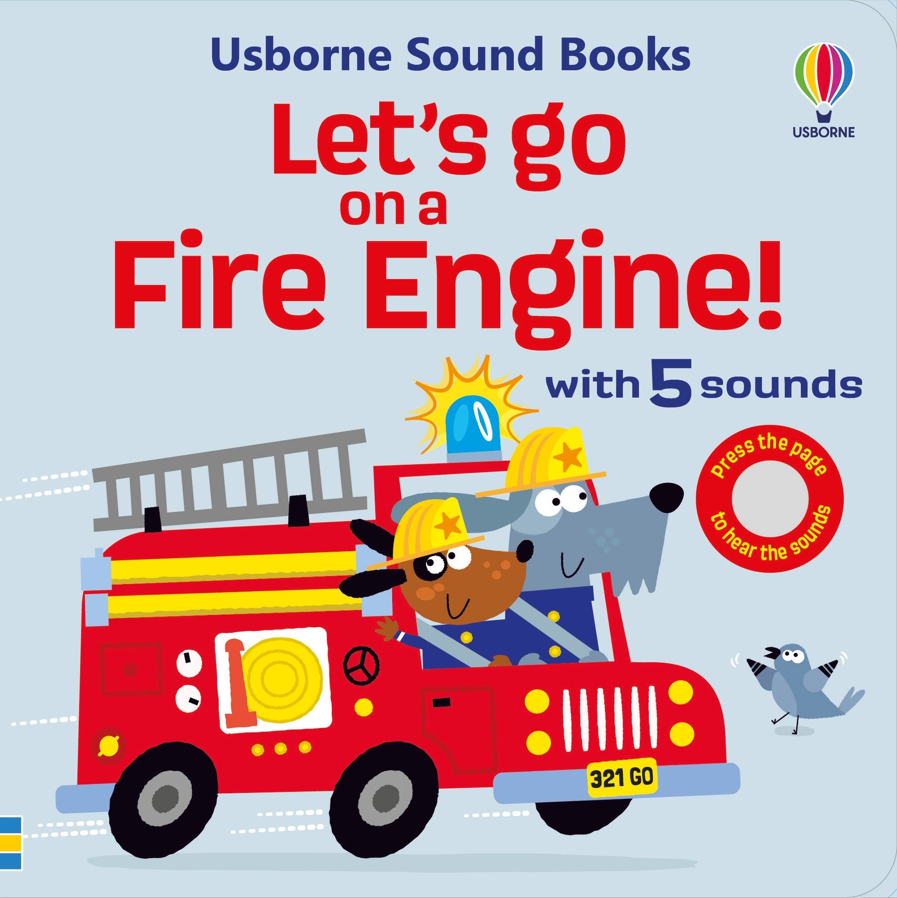 Carte pentru copii, Usborne, Let's go on a Fire Engine, 12+ luni
