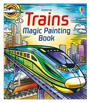 |Carte pictura cu apa, Trains Magic painting book, Usborne