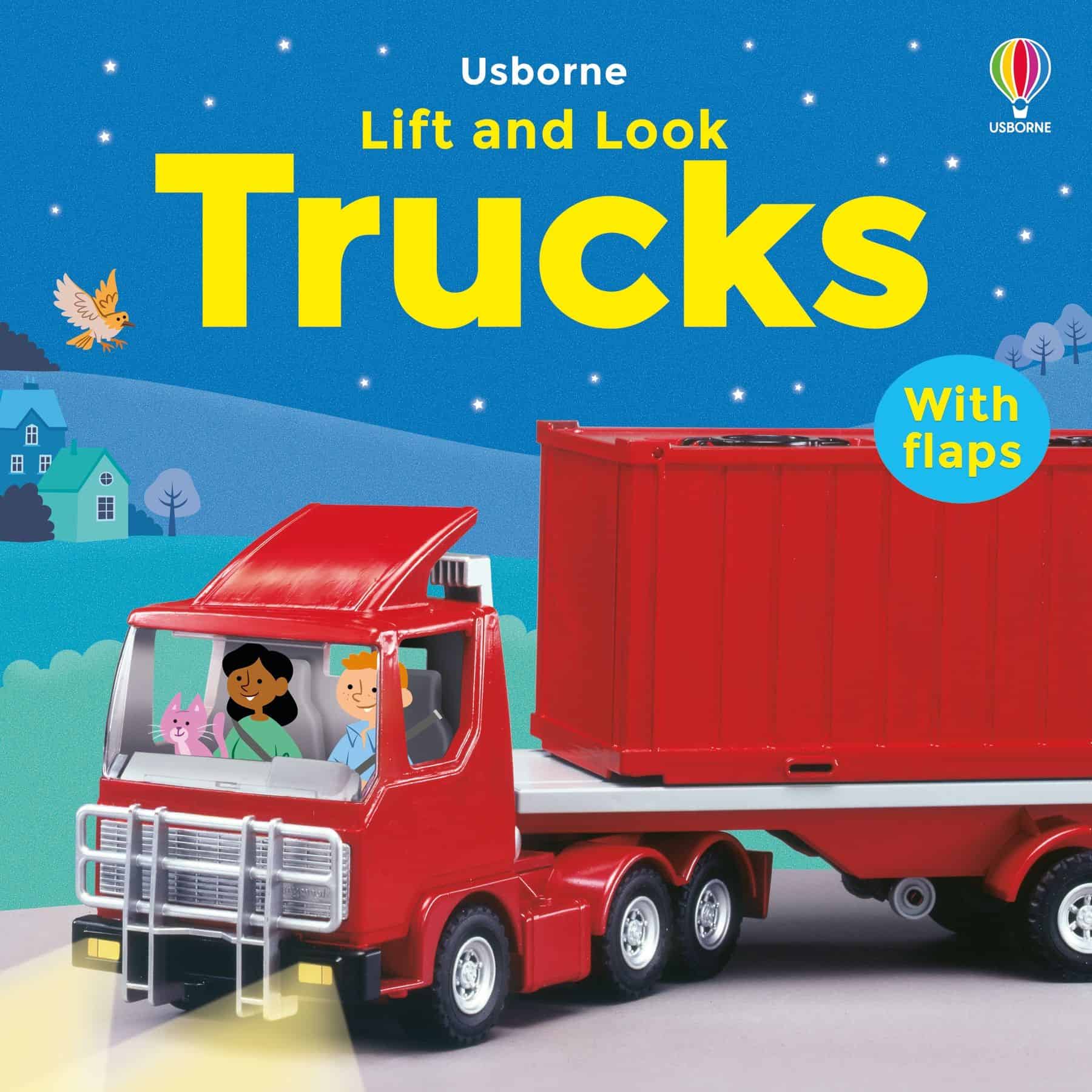 Carte pentru copii, Usborne, Lift and Look Trucks, 12+ luni