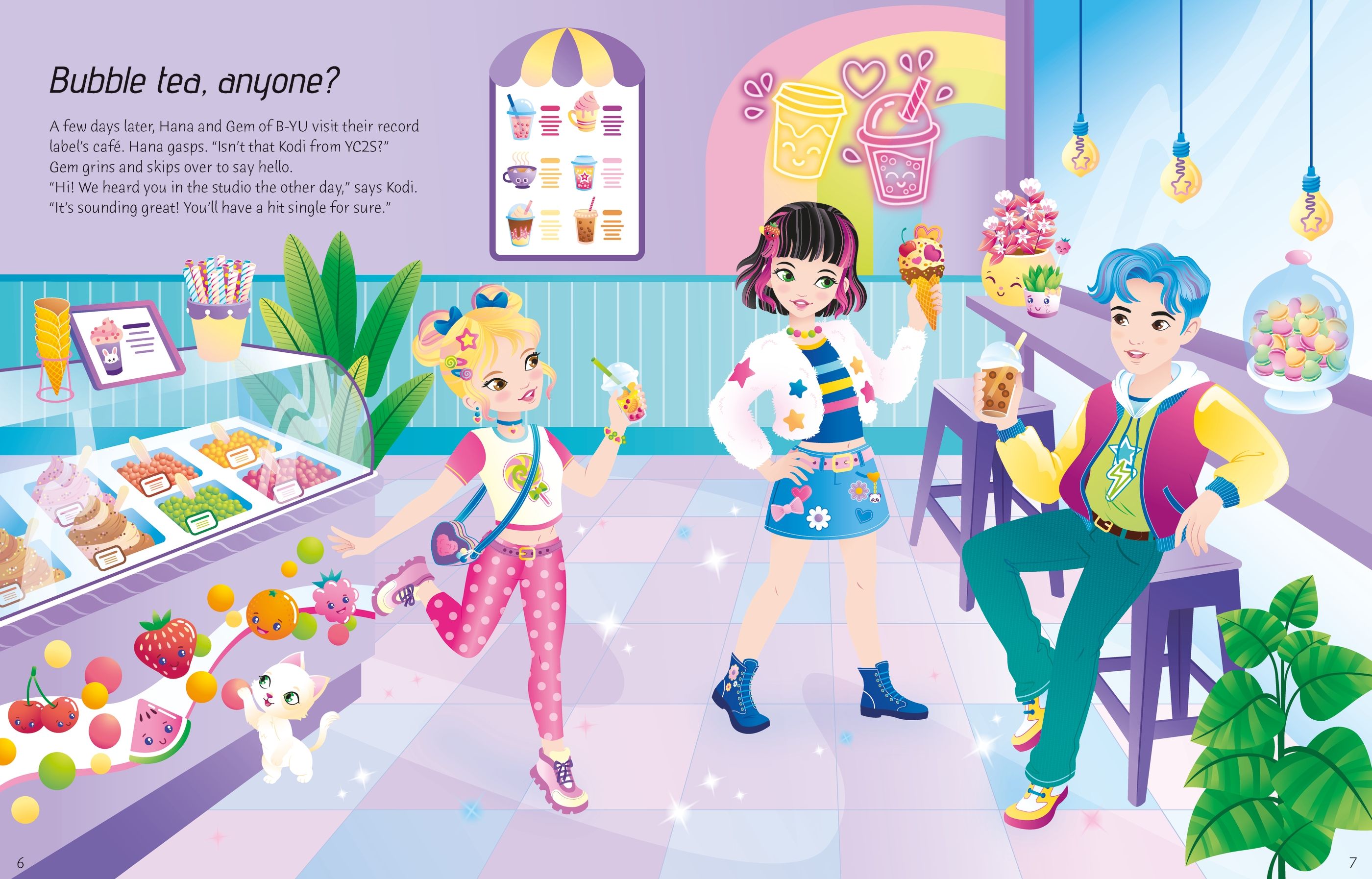 Carte cu stickere - Sticker Dolly Dressing K-POP, Usborne