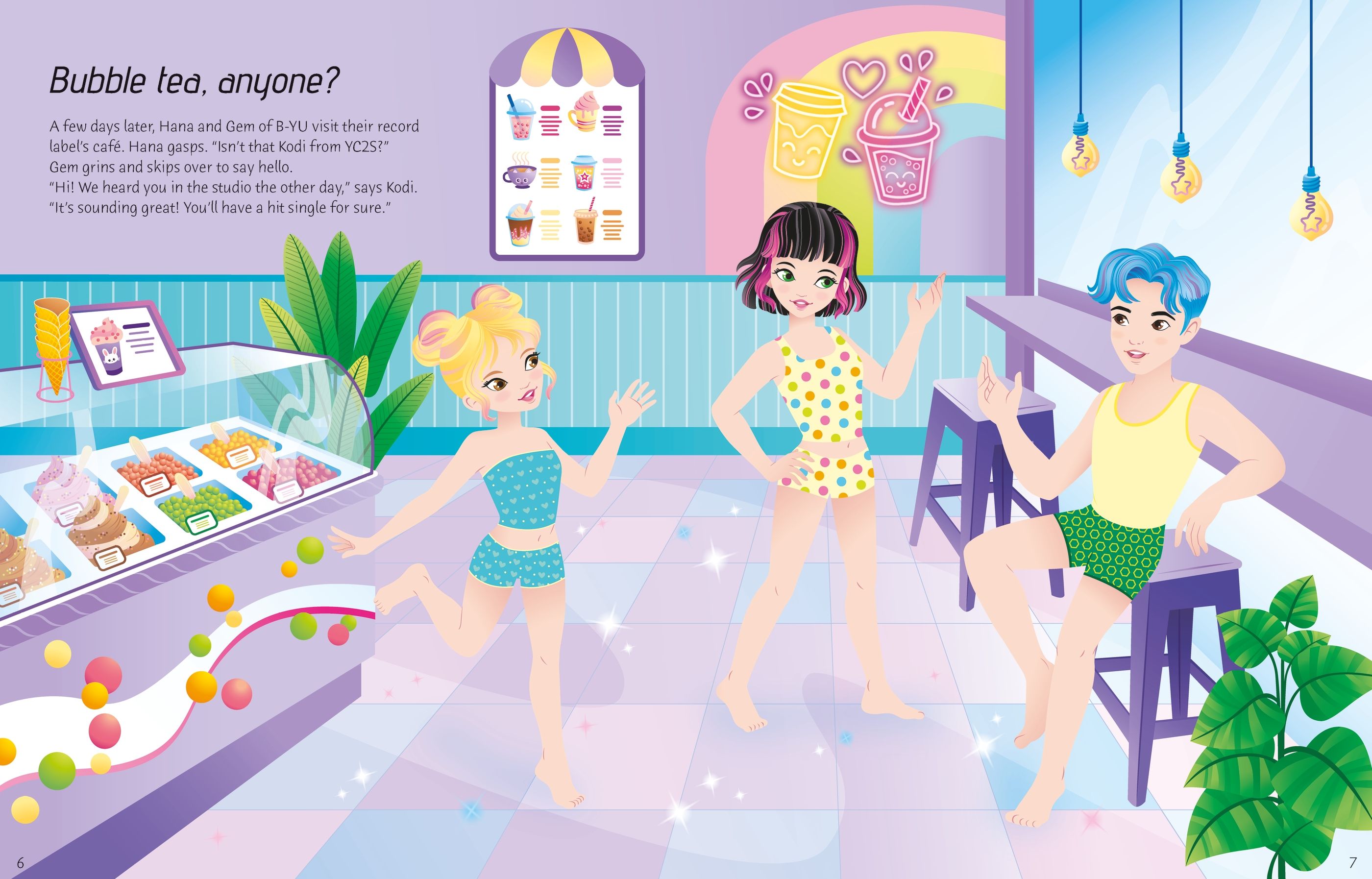 Carte cu stickere - Sticker Dolly Dressing K-POP, Usborne