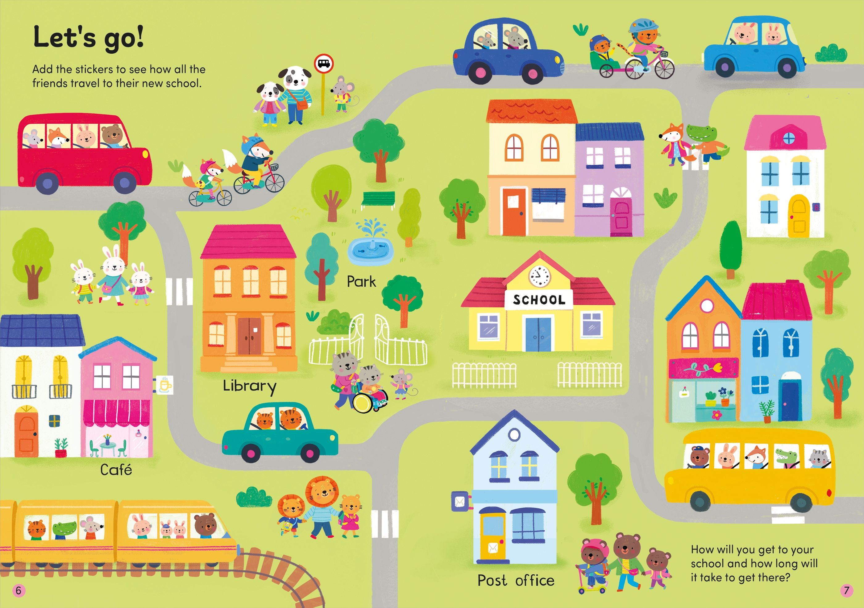 Carte cartonată, Usborne little friends first day at school, Usborne + 6 luni