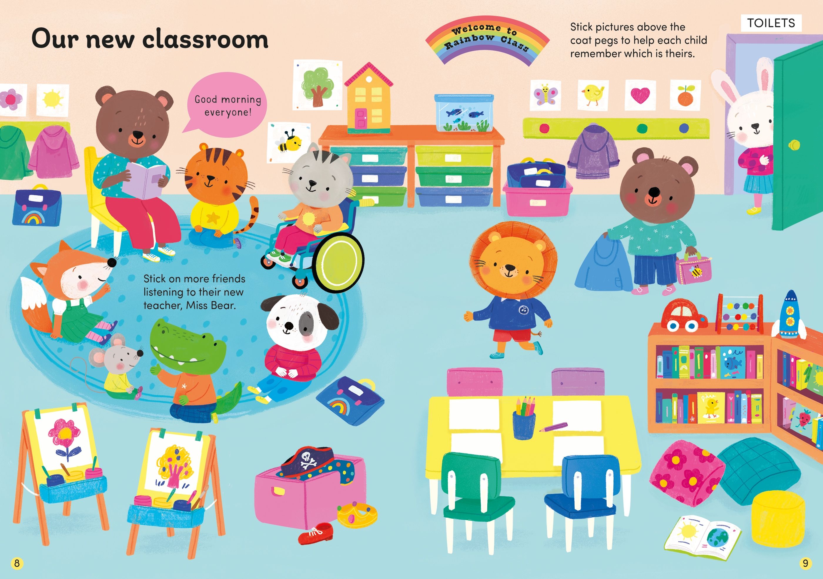 Carte cartonată, Usborne little friends first day at school, Usborne + 6 luni