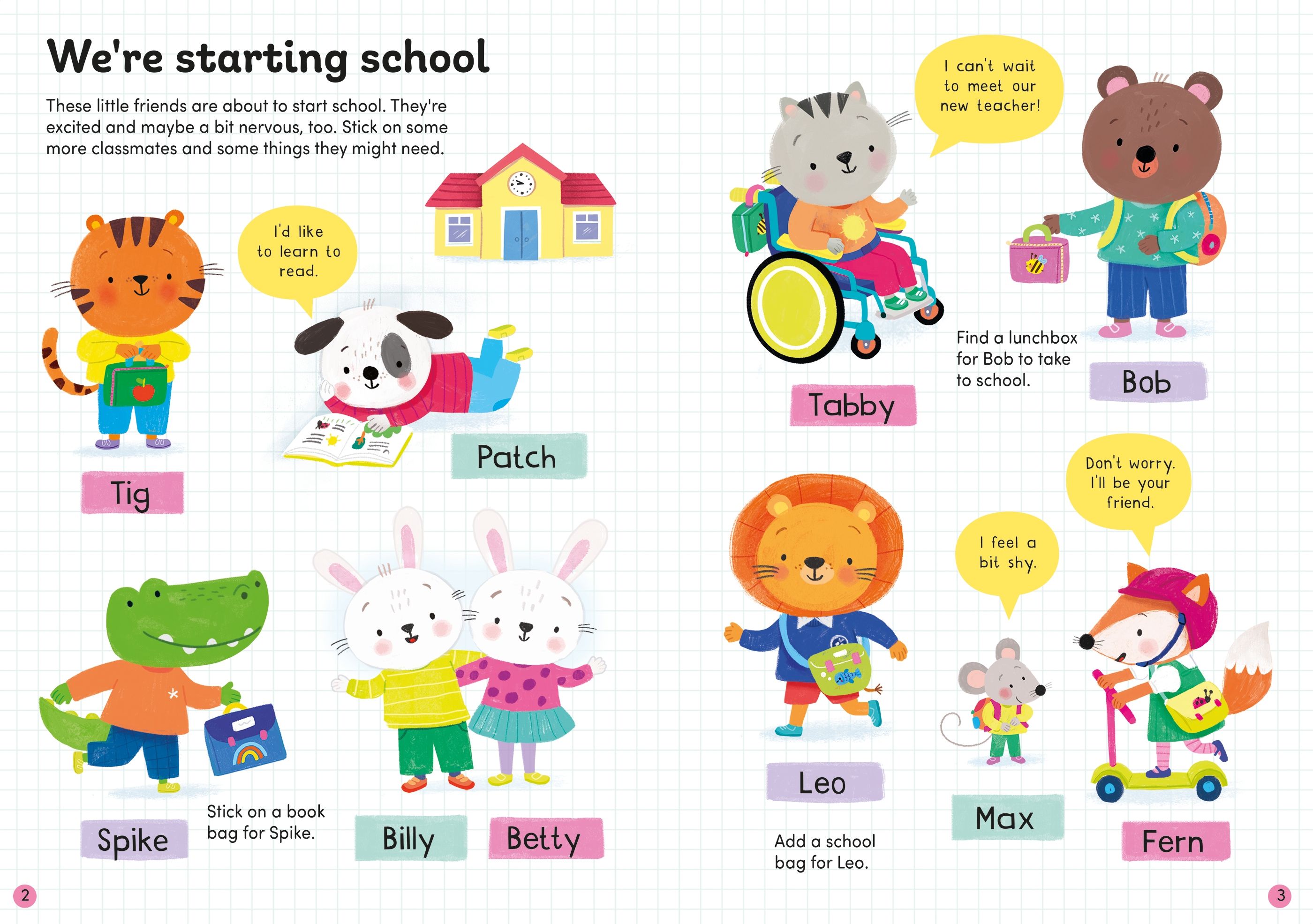 Carte cartonată, Usborne little friends first day at school, Usborne + 6 luni