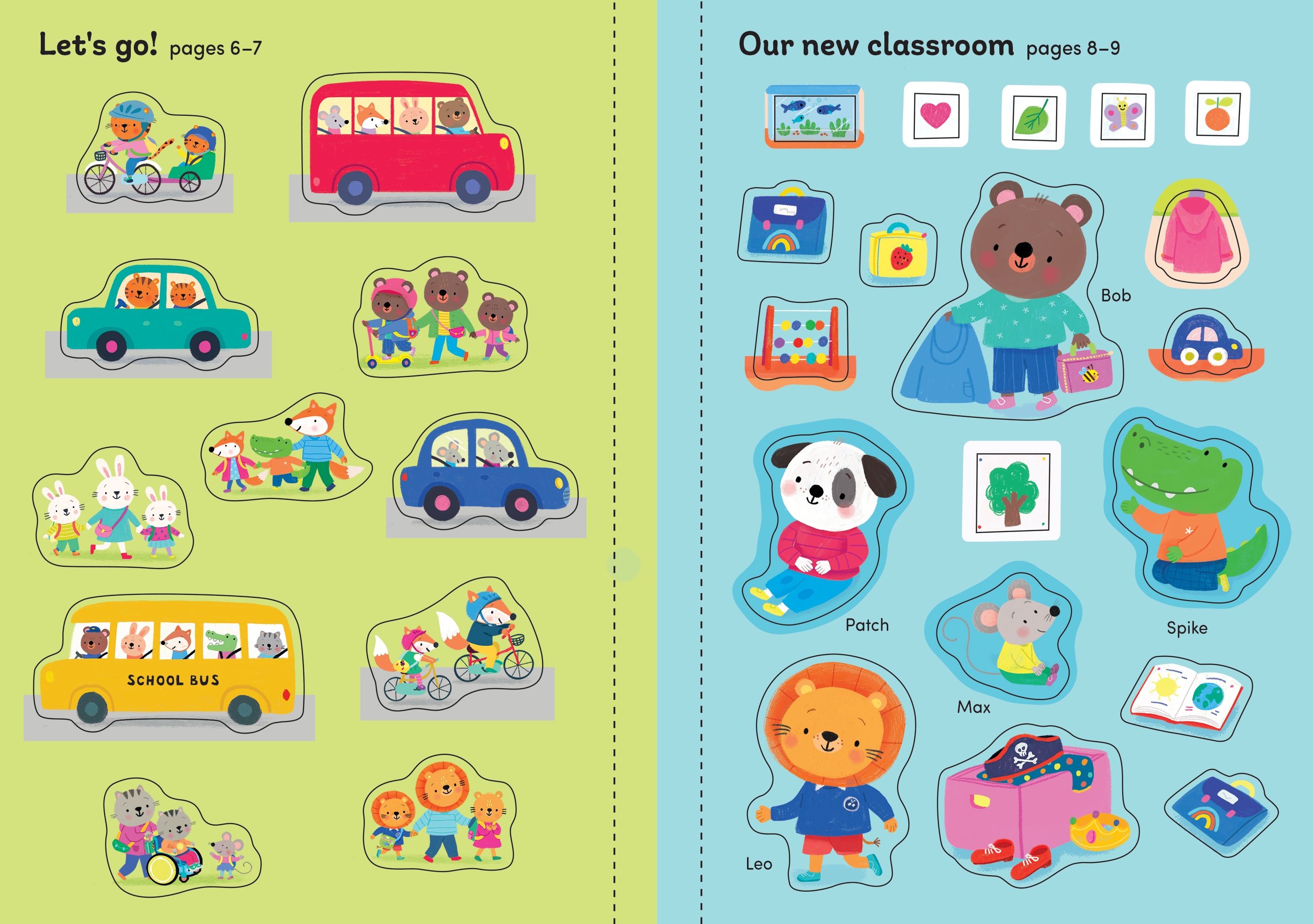 Carte cartonată, Usborne little friends first day at school, Usborne + 6 luni