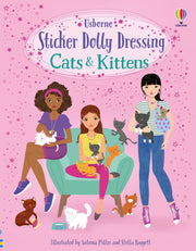 Carte cu stickere - Sticker Dolly Dressing Cats and Kittens, Usborne