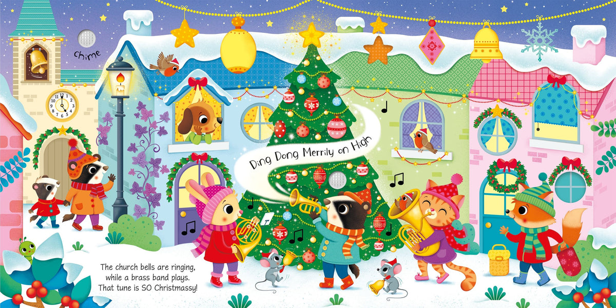 Carte cu sunete de Craciun, Jingle Bells Sound Book, Usborne, + 0 luni