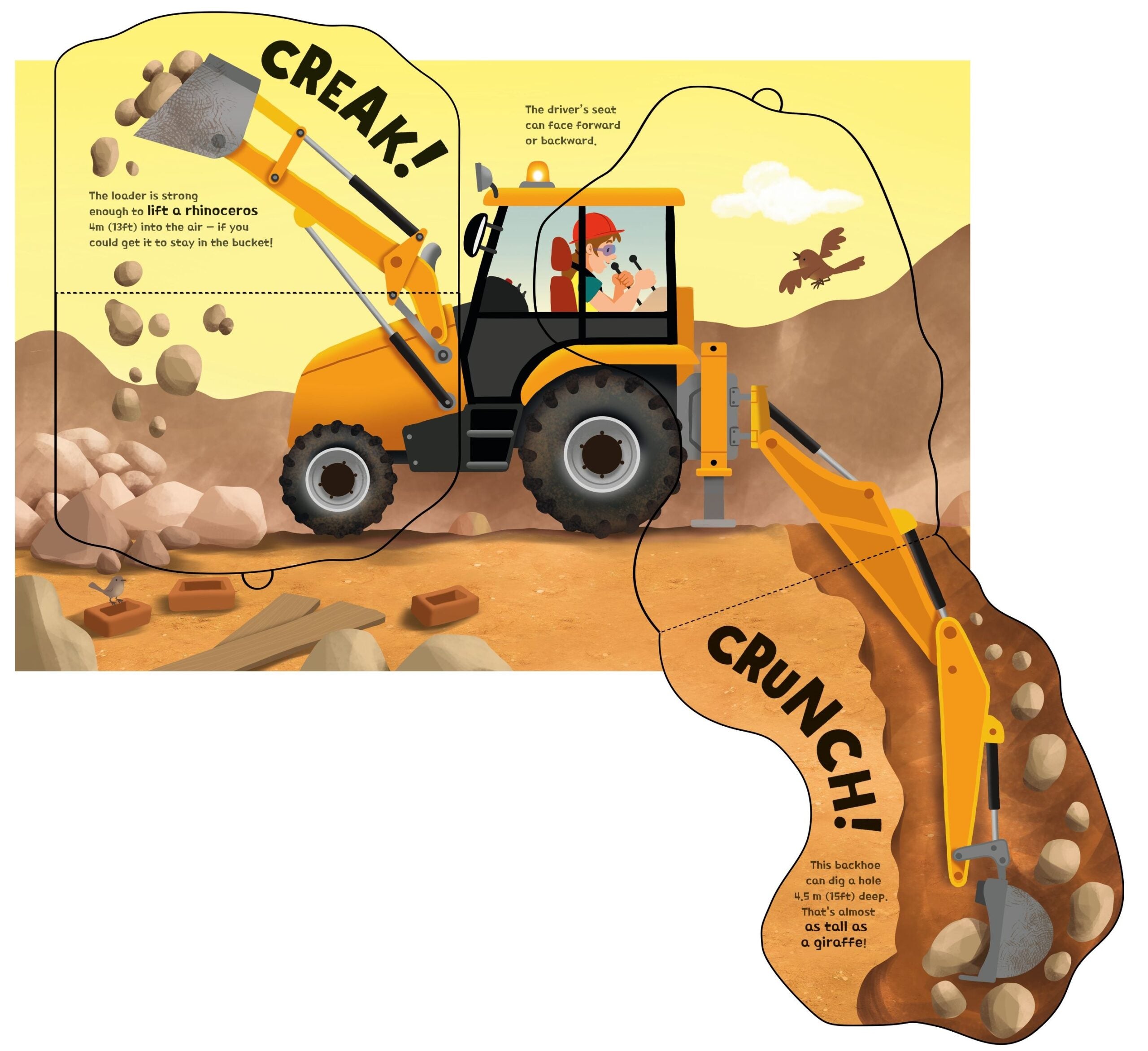 Carte Great Big Diggers (with great big flaps), Usborne, + 3 ani