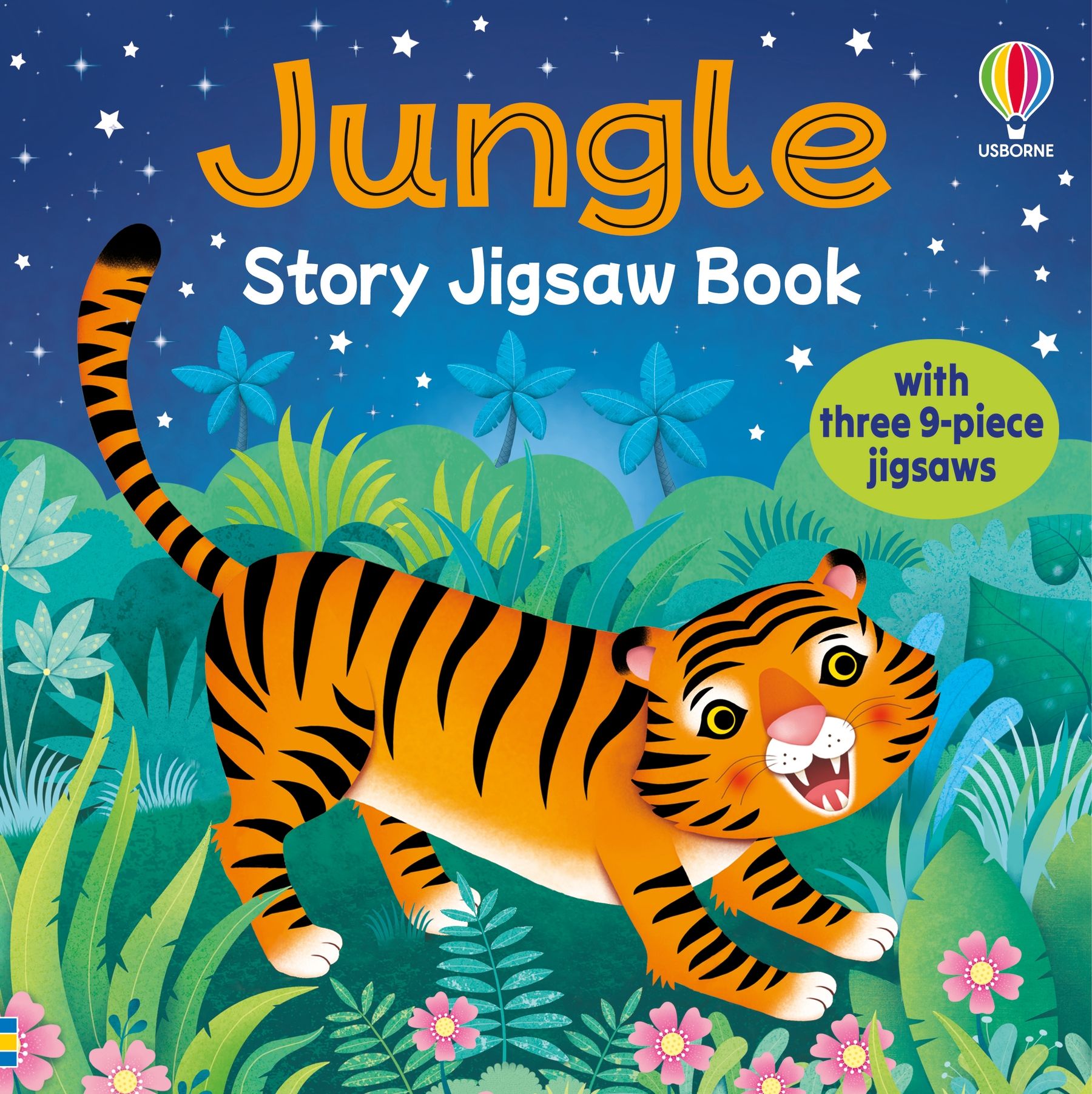Carte cu puzzle, Jungle story jigsaw book, Usborne + 1 an