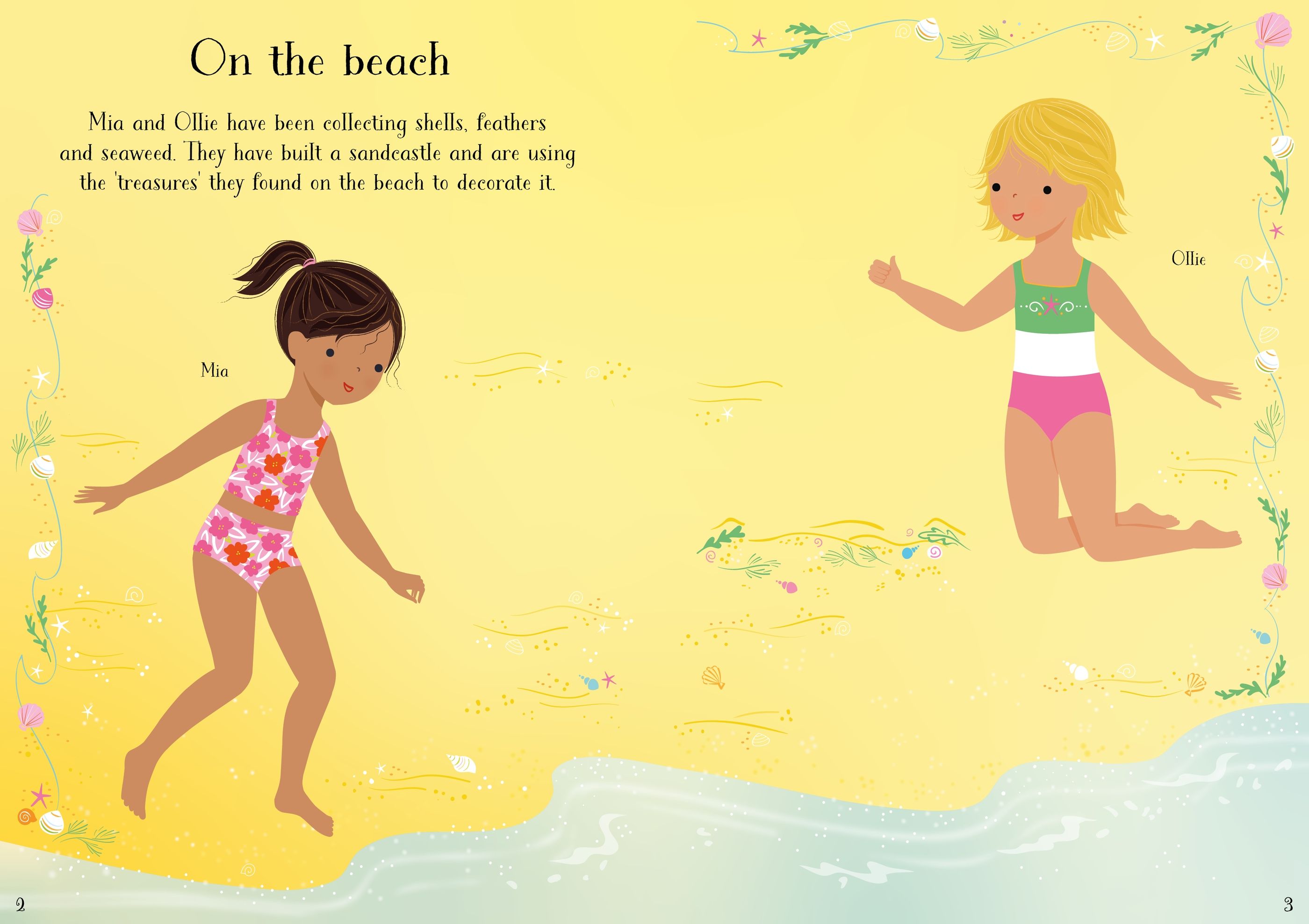 Carte cu stickere - Little Sticker Dolly Dressing Summer Fun, Usborne