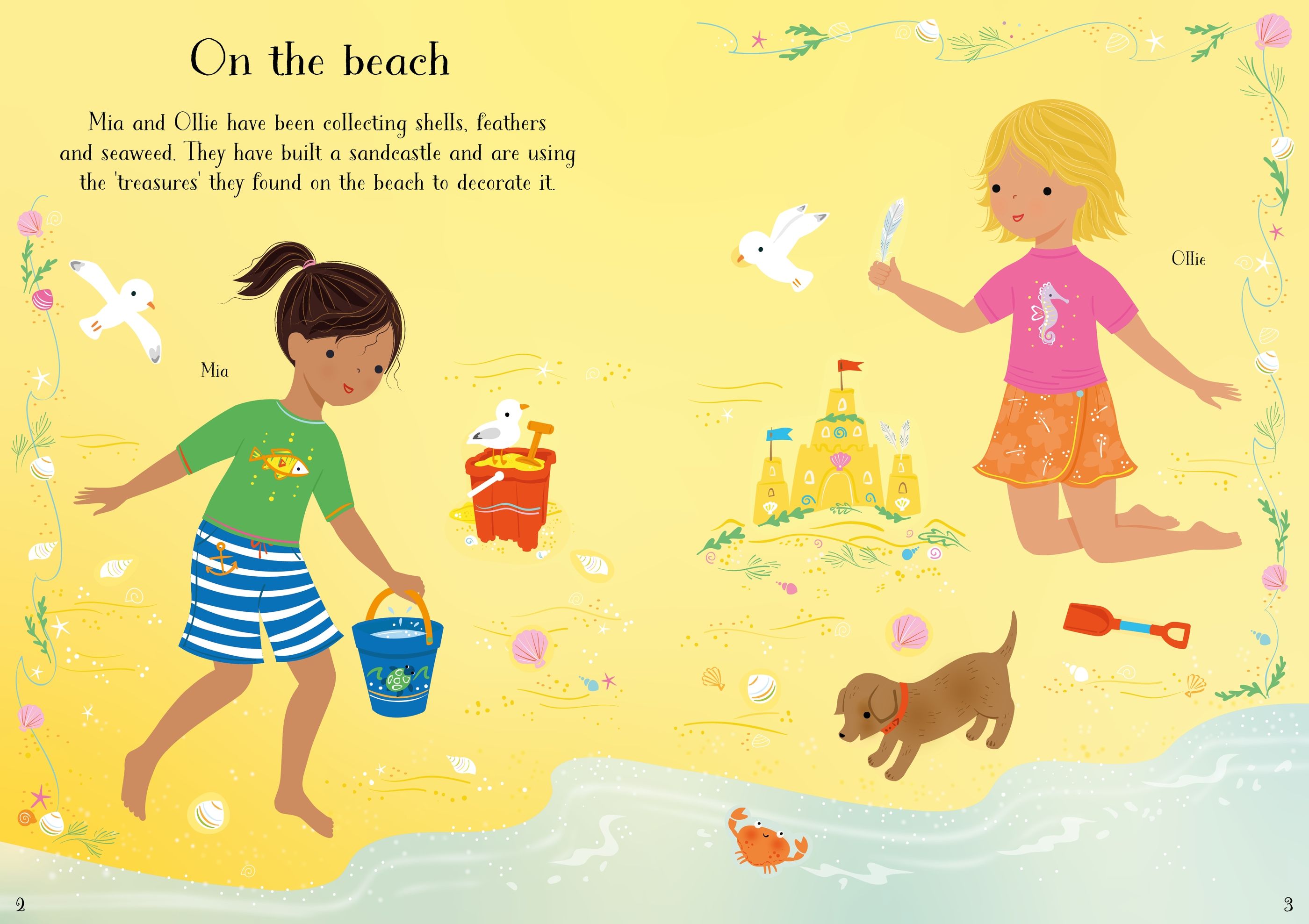 Carte cu stickere - Little Sticker Dolly Dressing Summer Fun, Usborne
