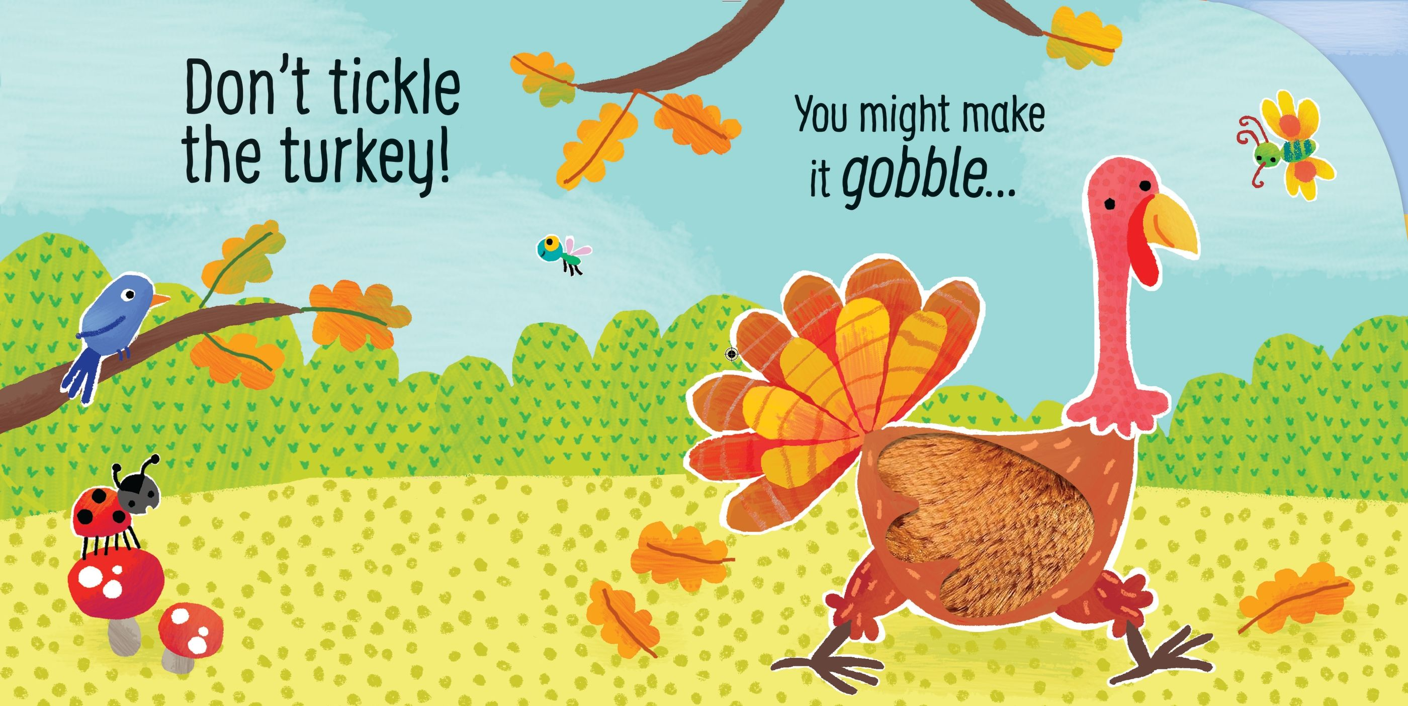 Carte cu sunete - Don't Tickle the Turkey! - Usborne, 6 luni