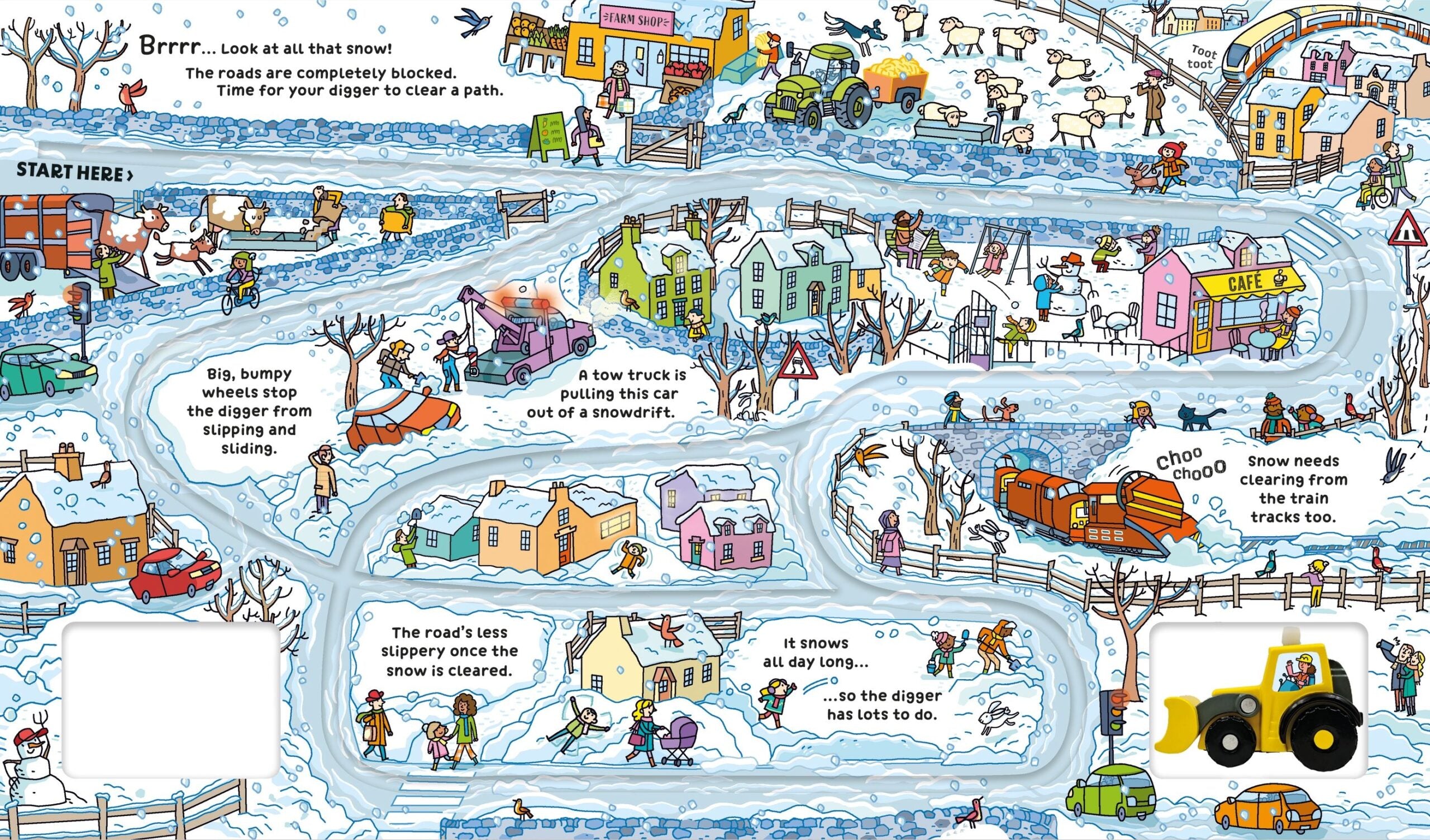 Carte Wind-up Digger, Usborne, + 3 ani