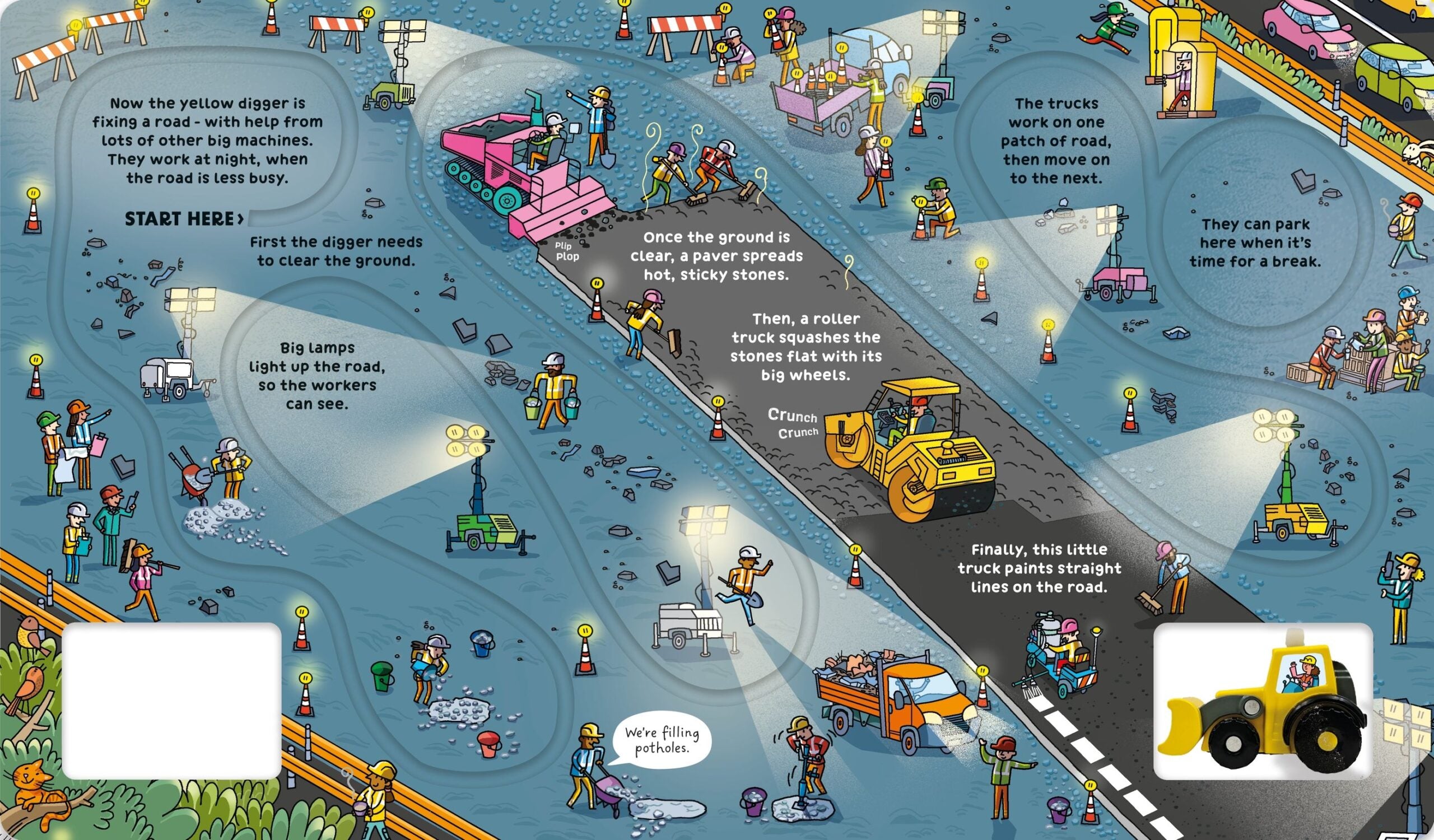 Carte Wind-up Digger, Usborne, + 3 ani