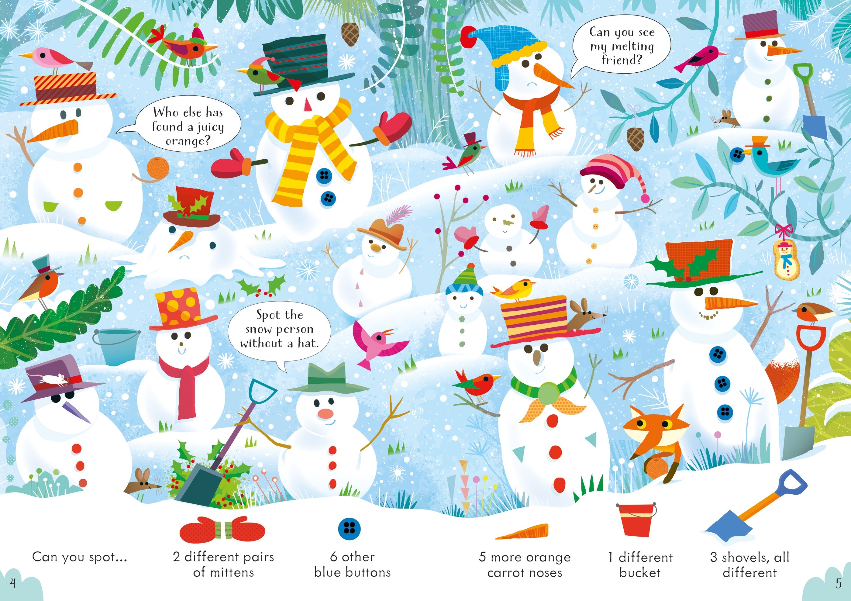 Look and Find Puzzles Wintertime, Usborne, + 3 ani