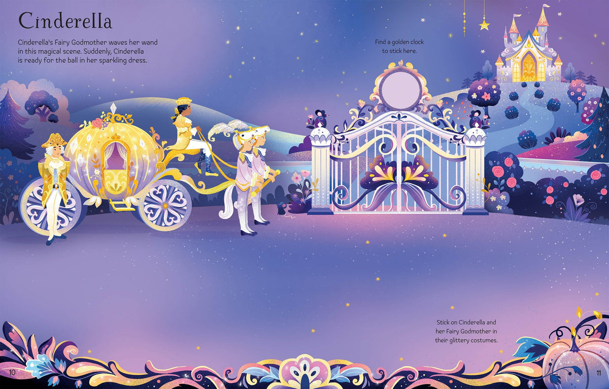 Carte cu stickere, First sticker book sparkly ballet, Usborne + 1 an