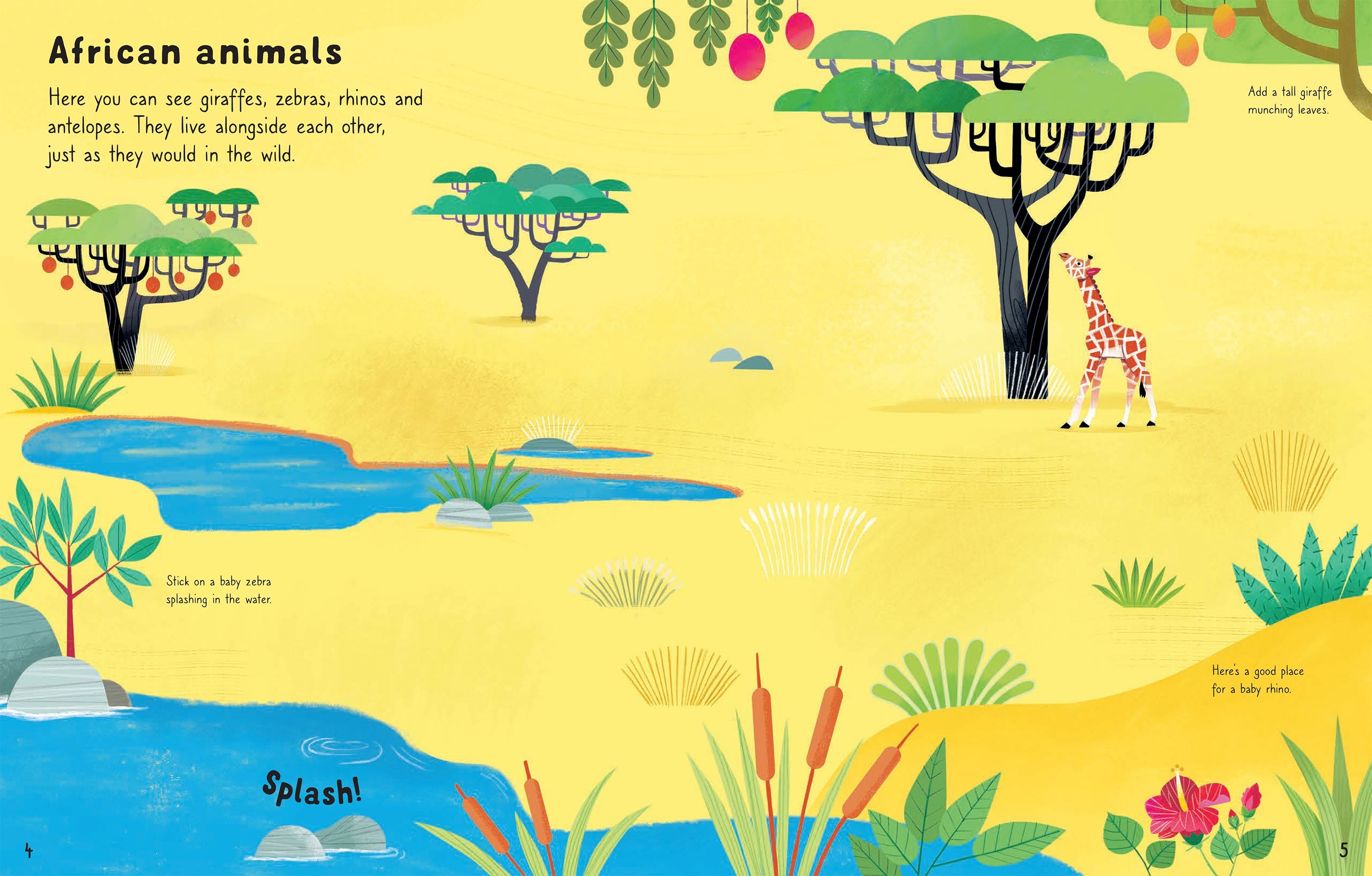 Carte cu stickere, First sticker book animal park, Usborne + 1 an