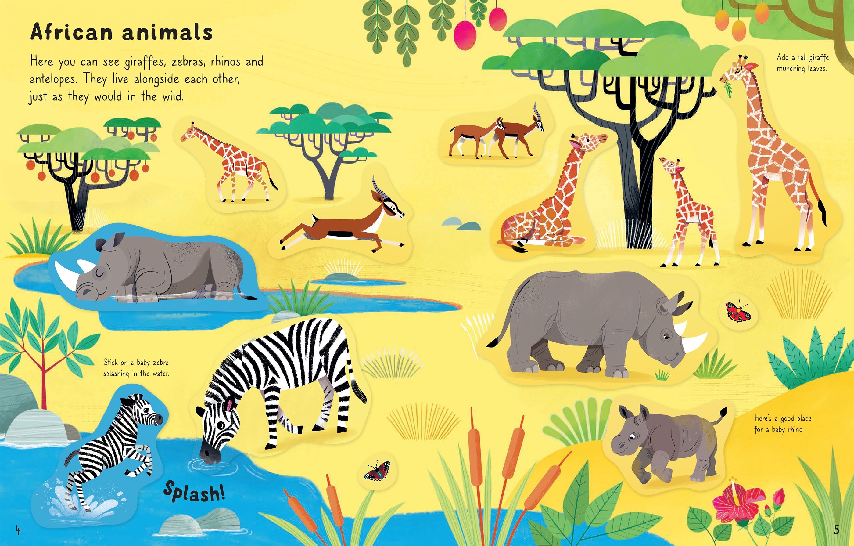 Carte cu stickere, First sticker book animal park, Usborne + 1 an
