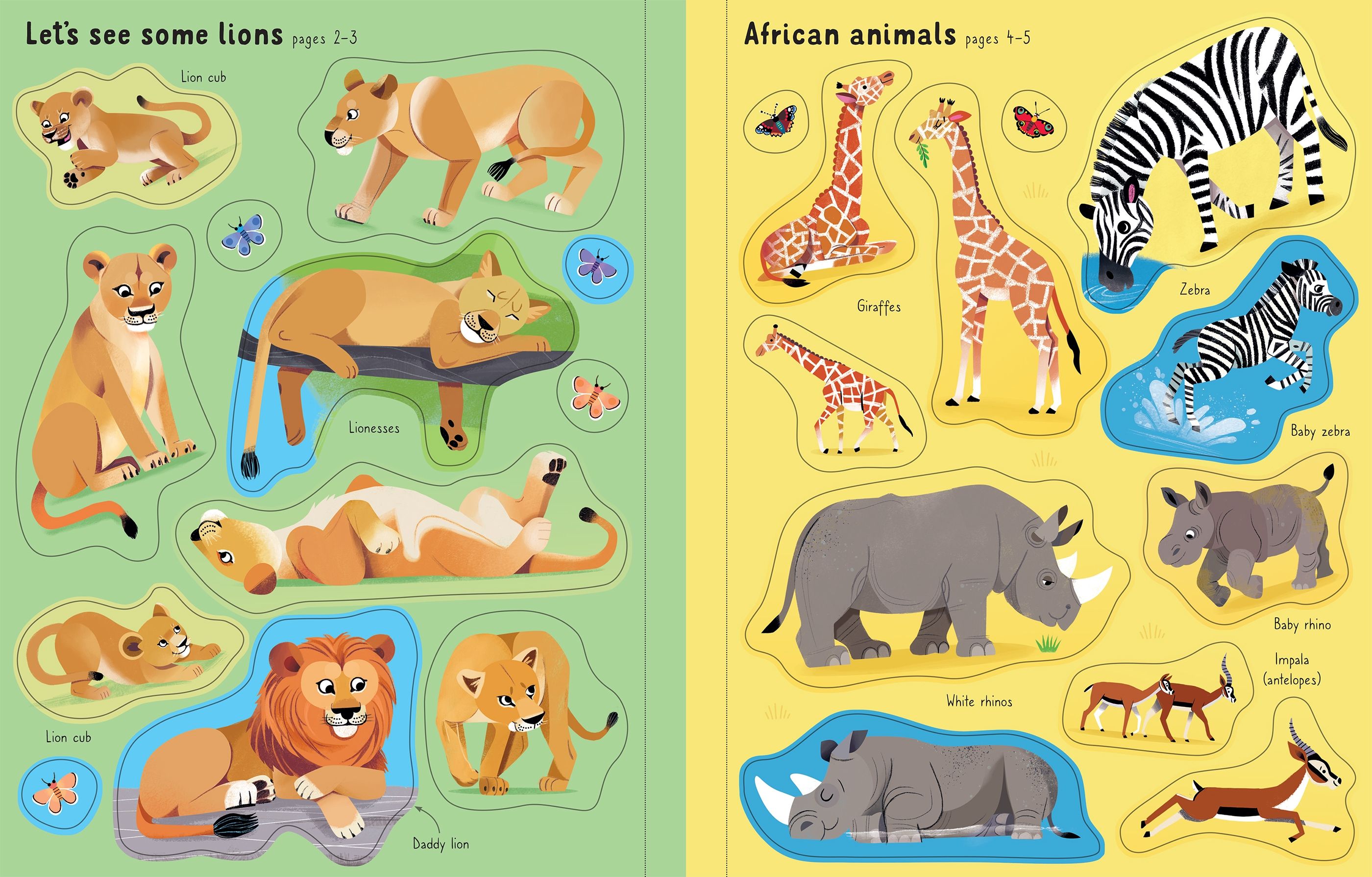 Carte cu stickere, First sticker book animal park, Usborne + 1 an