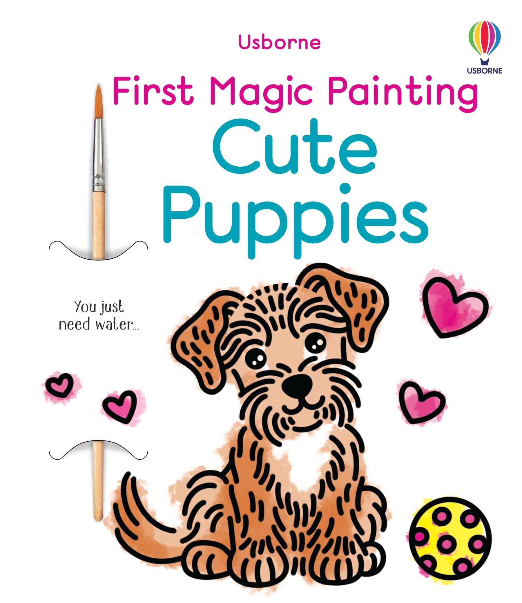 Carte de colorat - First Magic Painting Cute Puppies, Usborne
