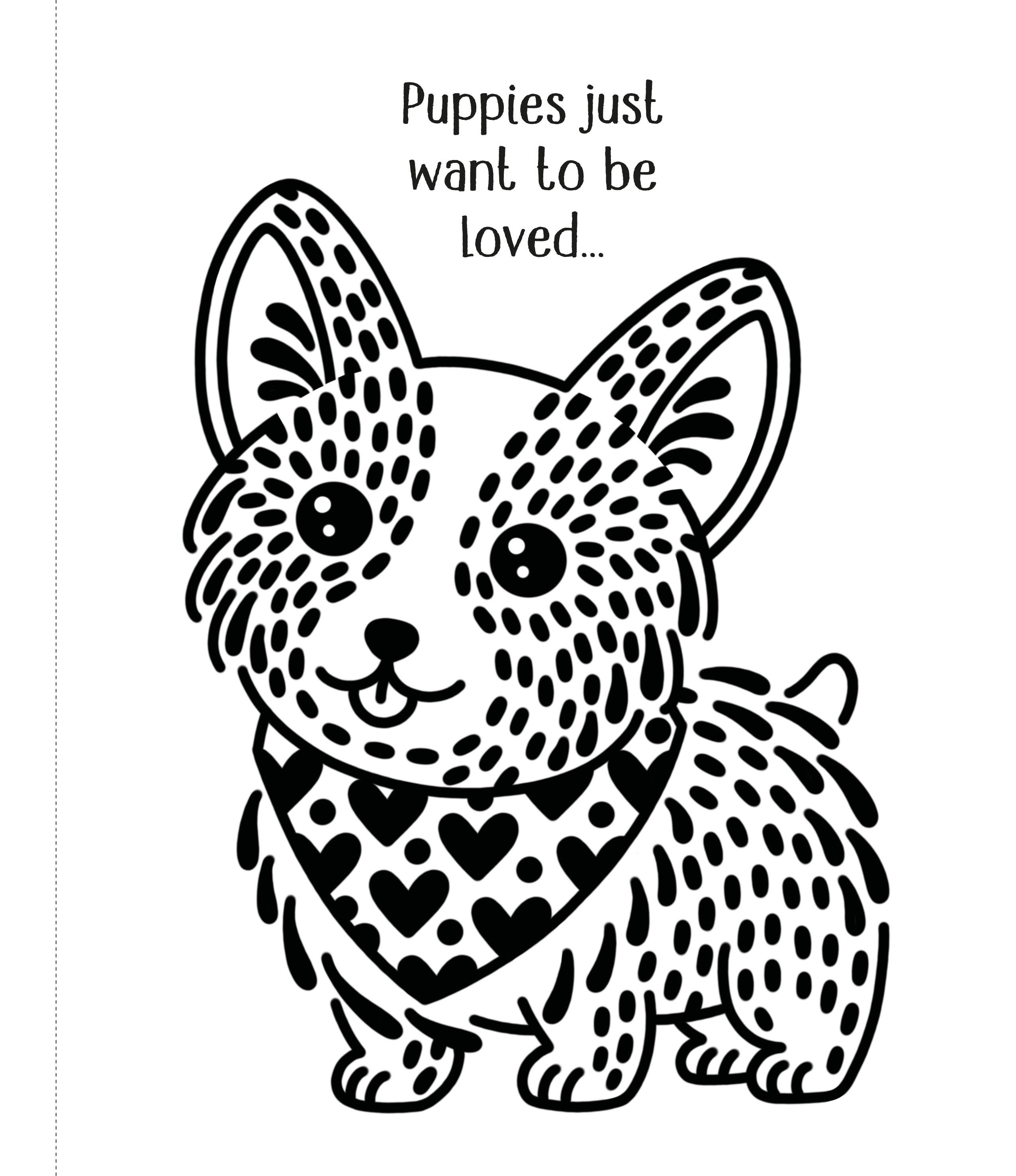 Carte de colorat - First Magic Painting Cute Puppies, Usborne