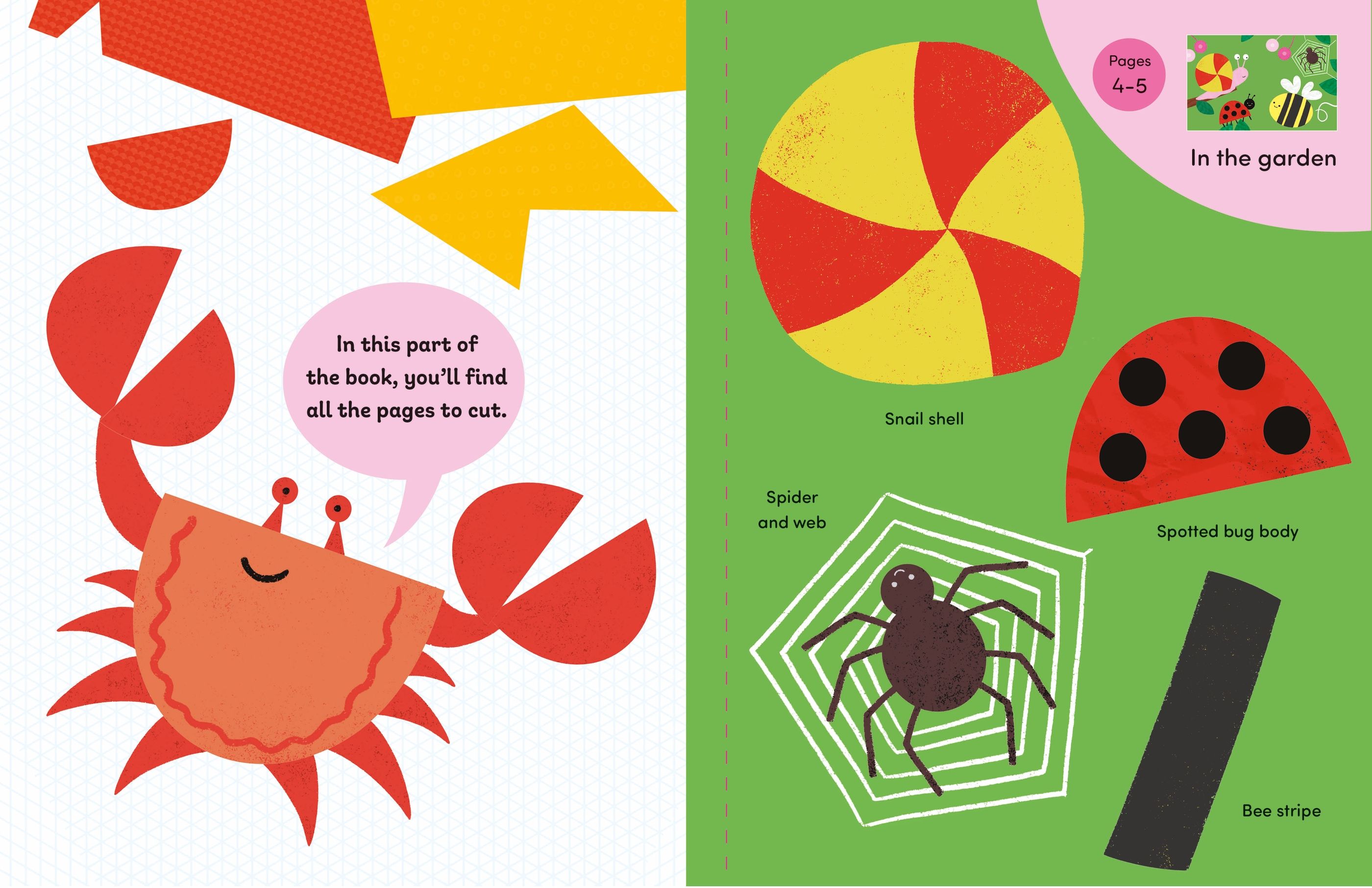 Carte cu activitati - Cut and Stick Nature, Usborne
