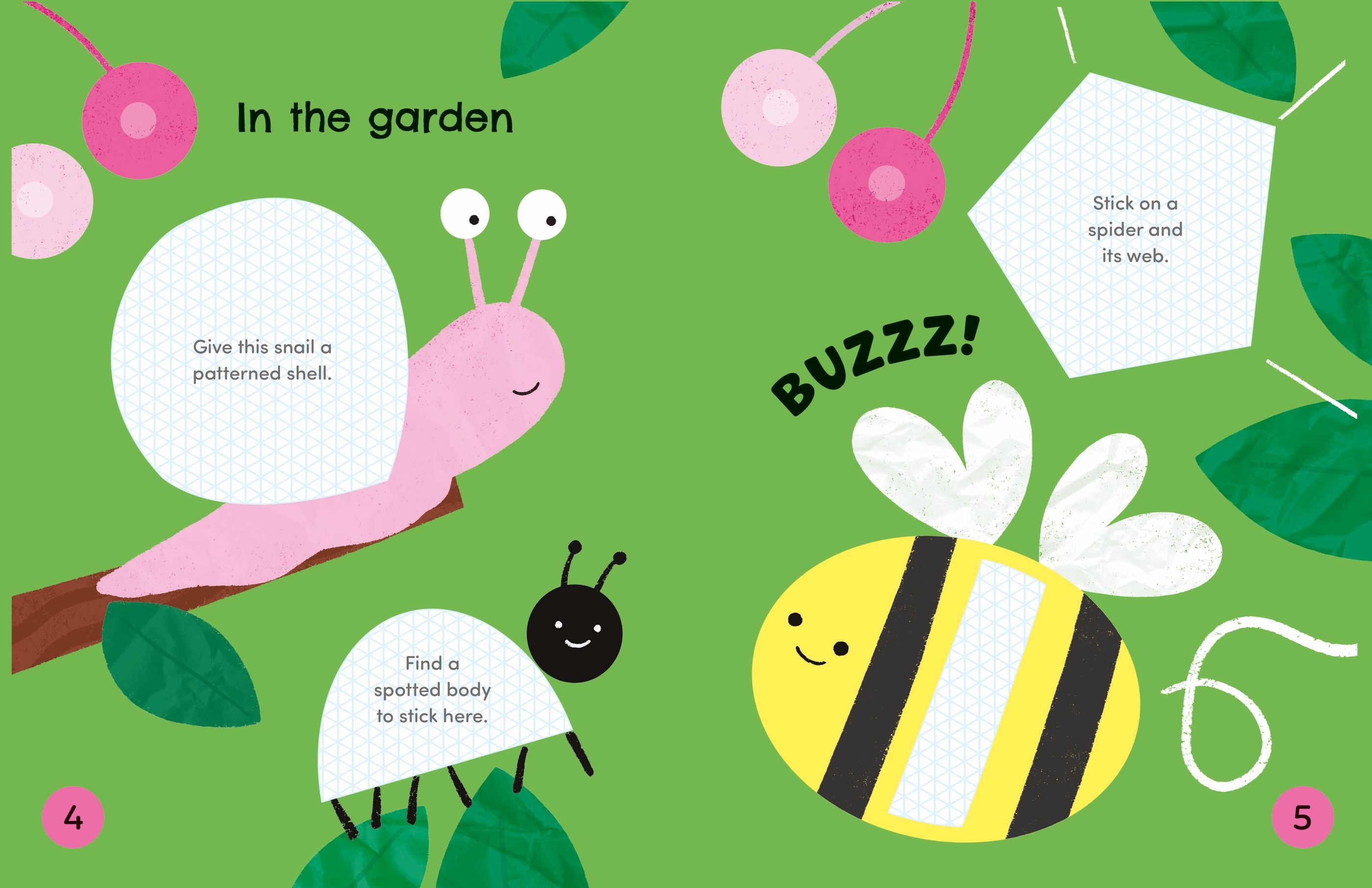 Carte cu activitati - Cut and Stick Nature, Usborne