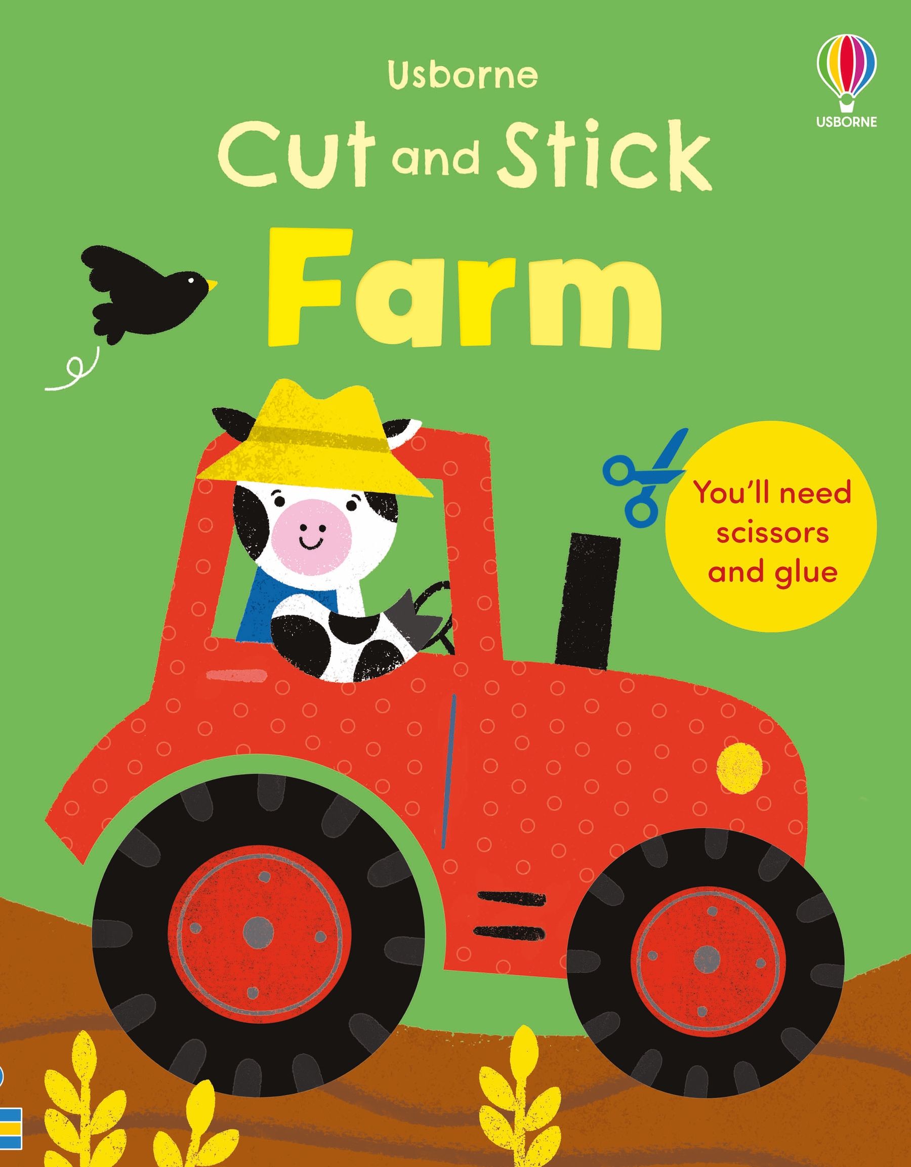 Carte pentru copii, Usborne, Cut and Stick Farm, 3 ani+