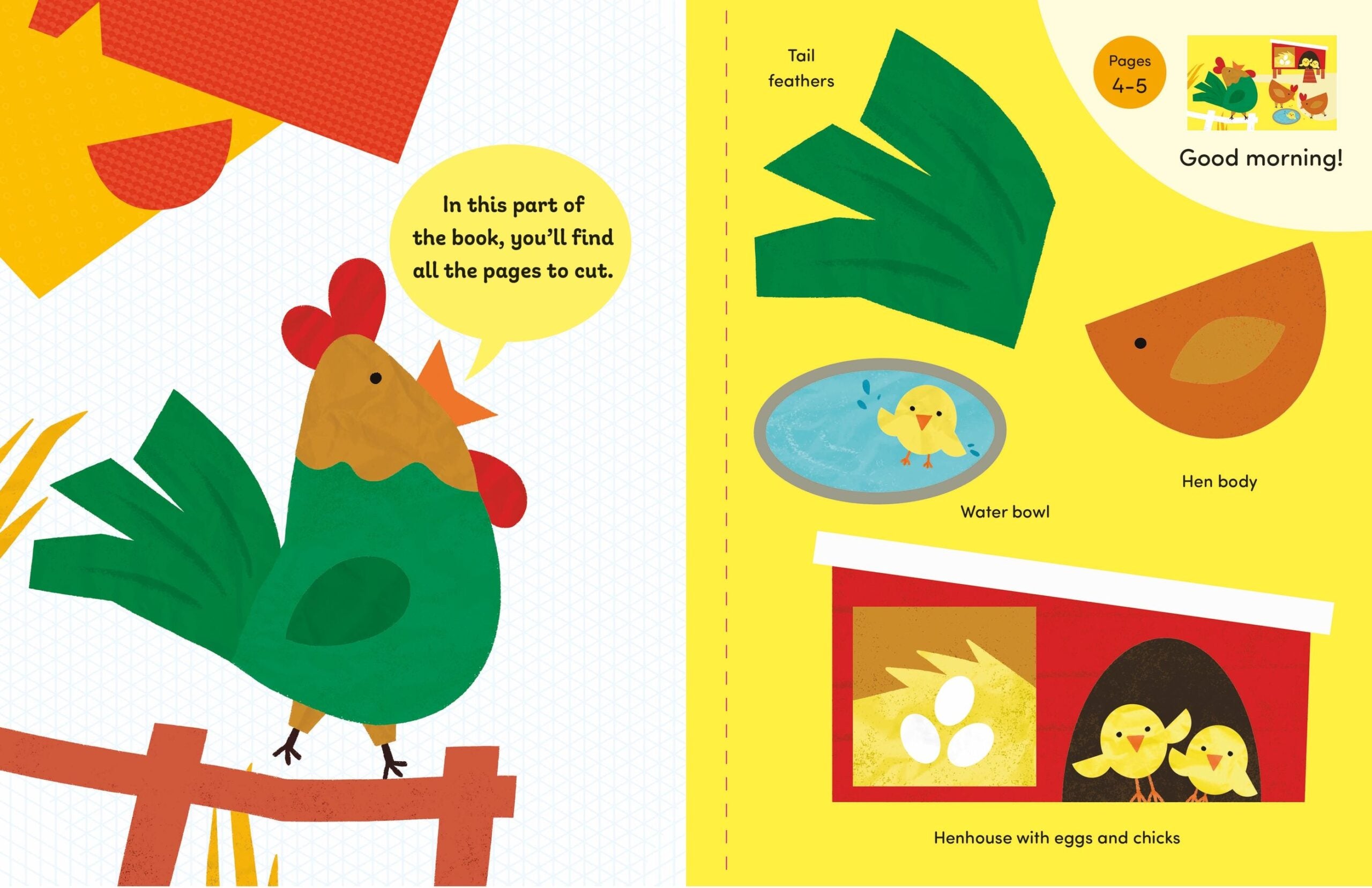 Carte pentru copii, Usborne, Cut and Stick Farm, 3 ani+