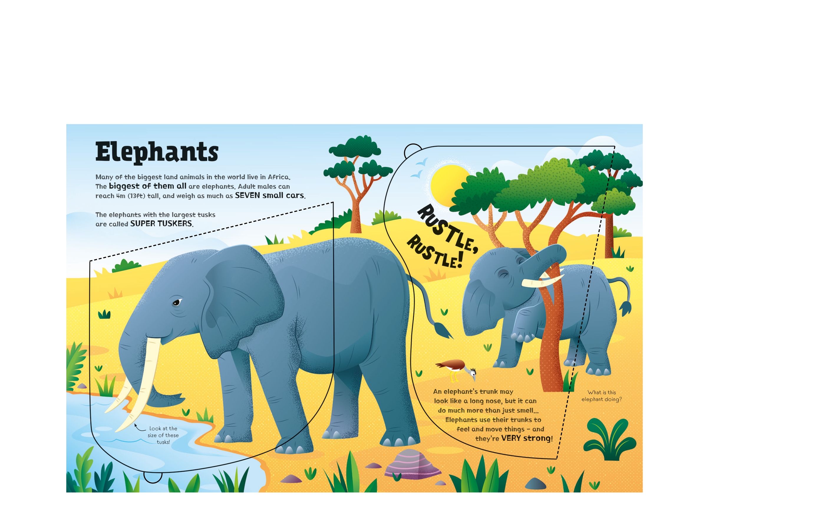 Carte cu clapete - Great Big Animals (with great big flaps), Usborne