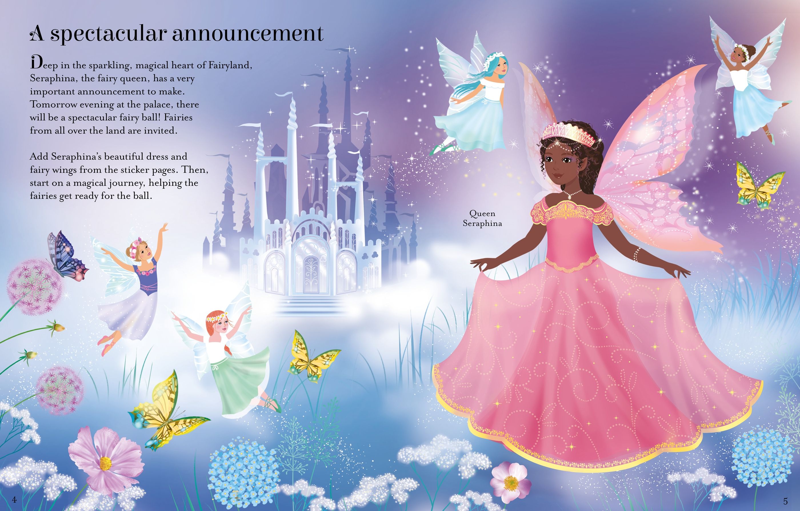 Sticker Dolly Dressing Magical Fairy Ball Activity Book - Carte cu stickere - Carte pentru copii
