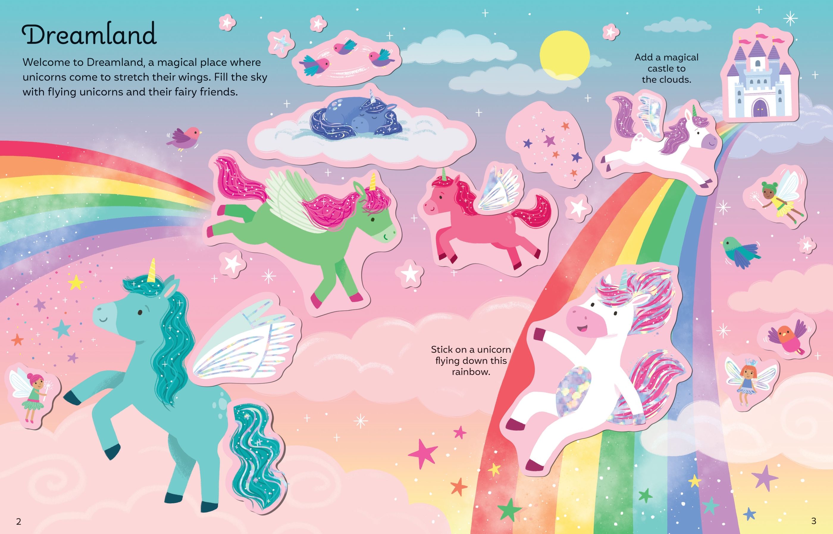 Big Sparkly Unicorns Sticker Book - Carte cu stickere - Carte pentru copii