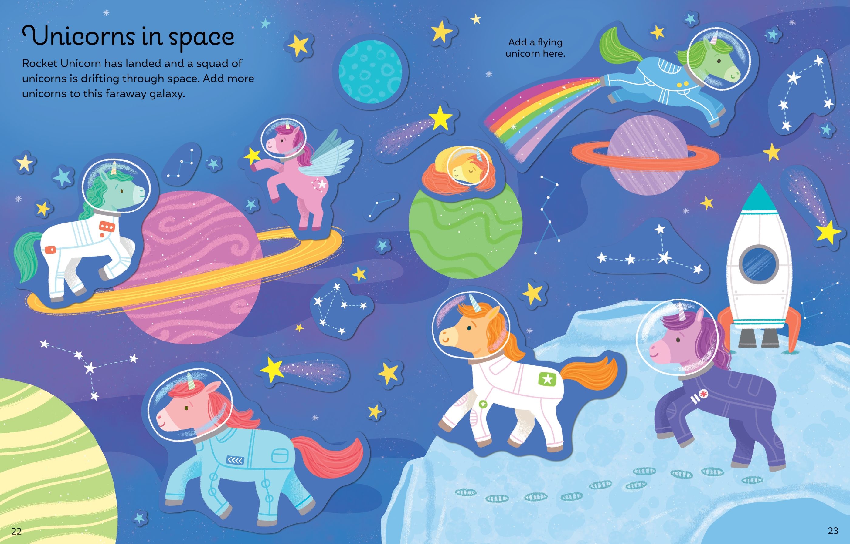 Big Sparkly Unicorns Sticker Book - Carte cu stickere - Carte pentru copii