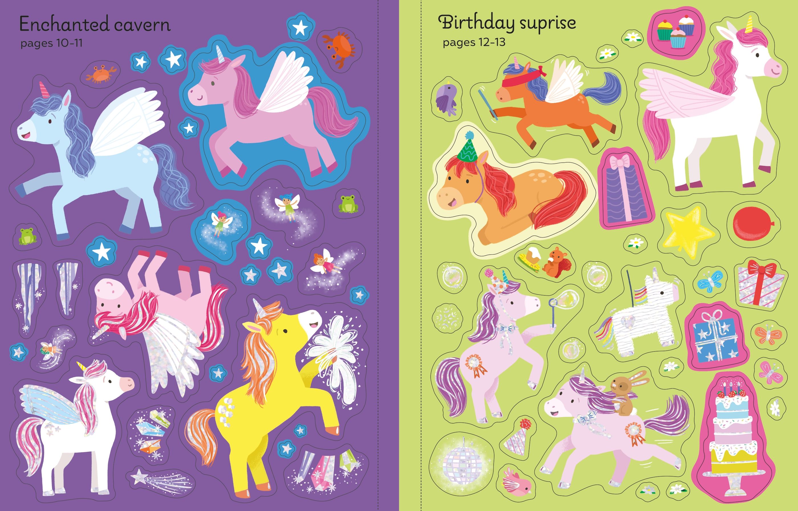 Big Sparkly Unicorns Sticker Book - Carte cu stickere - Carte pentru copii