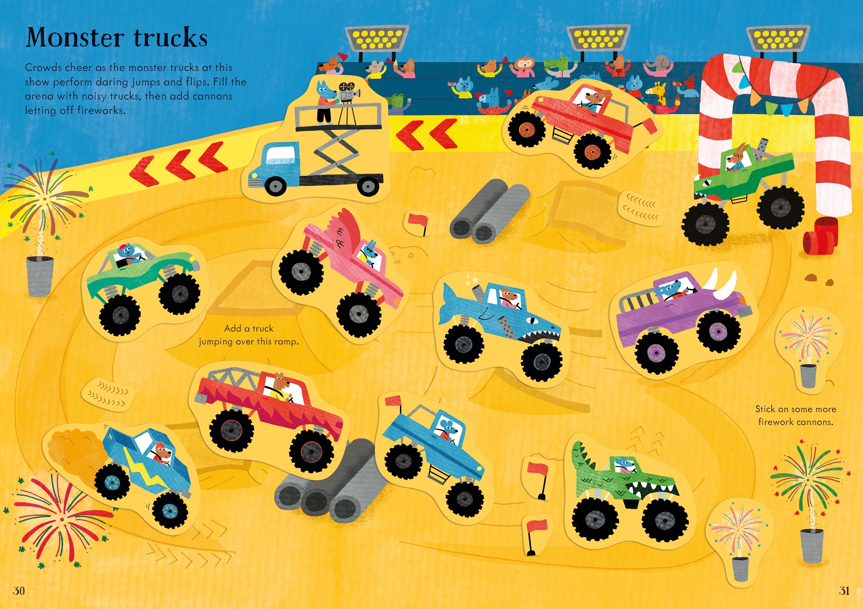 Carte cu stickere, My first sticker book big machines, Usborne + 1 an