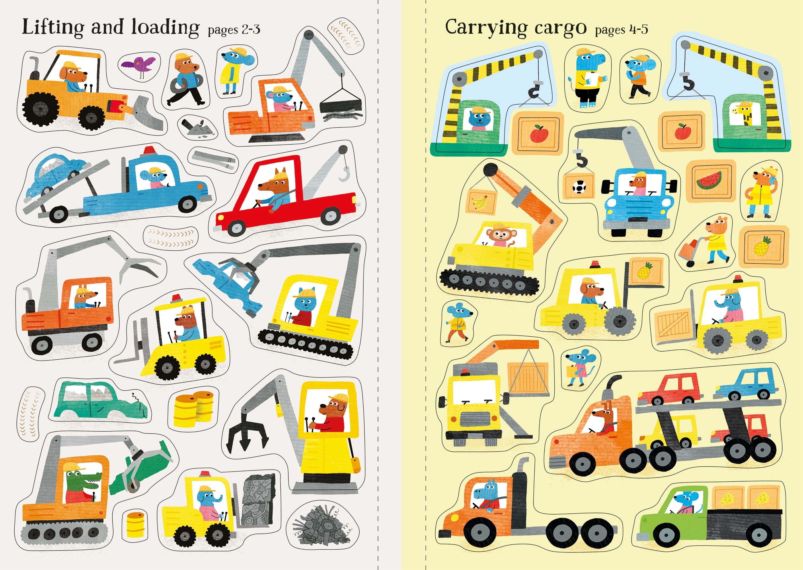 Carte cu stickere, My first sticker book big machines, Usborne + 1 an