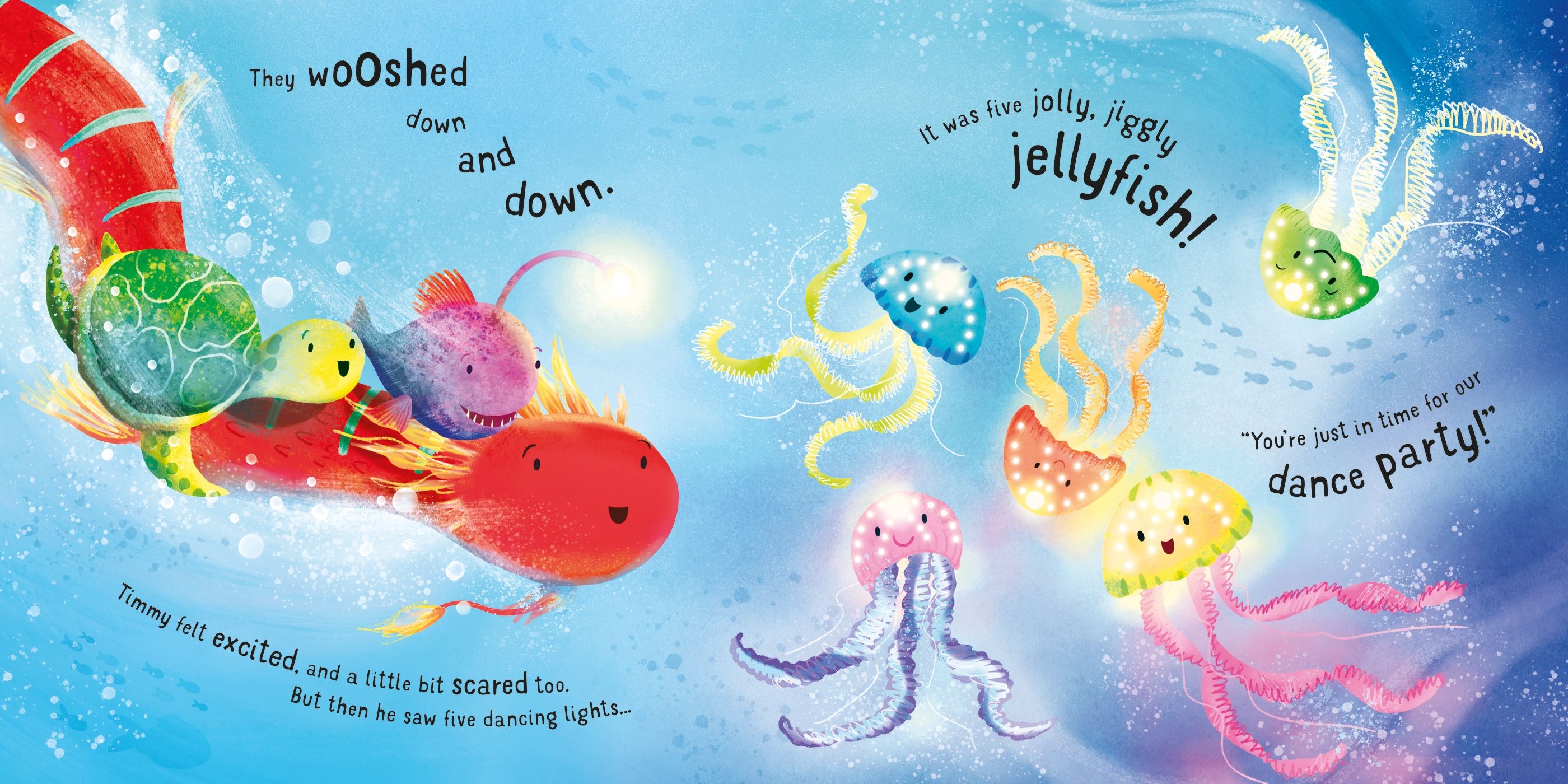 Carte cu sunete și lumini, Twinkly twinkly under the sea, Usborne + 6 luni
