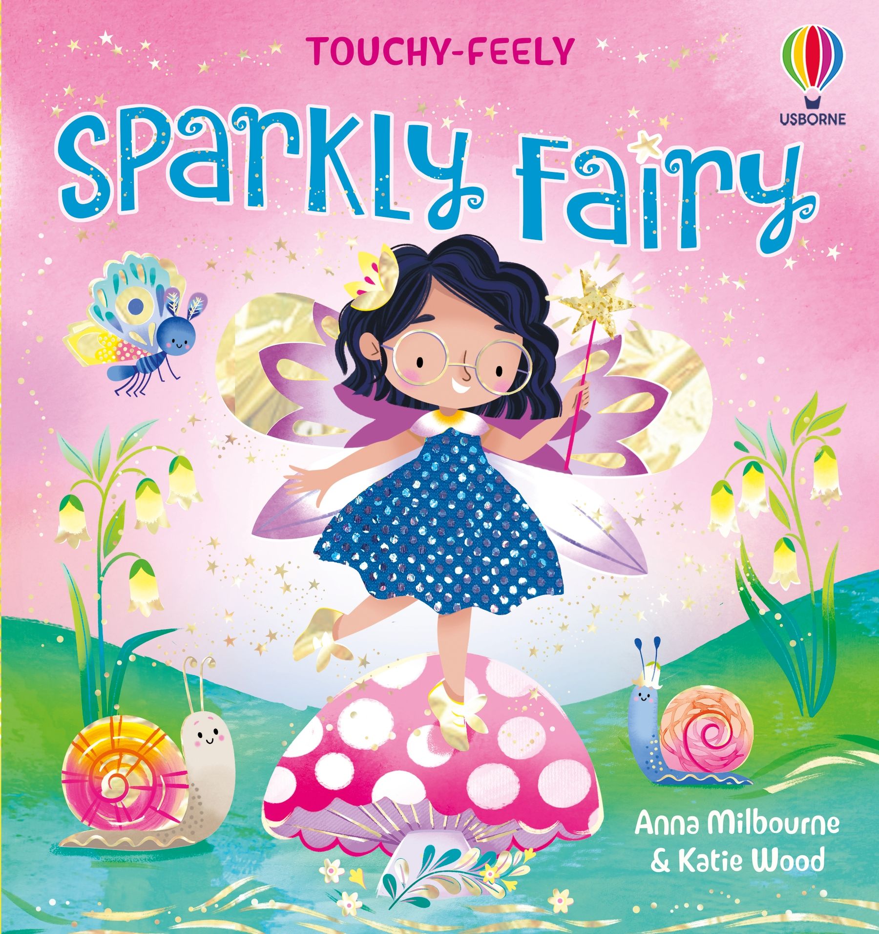 Carte senzorială cu sunete, Touchy-feely sparkly fairy, Usborne + 6 luni
