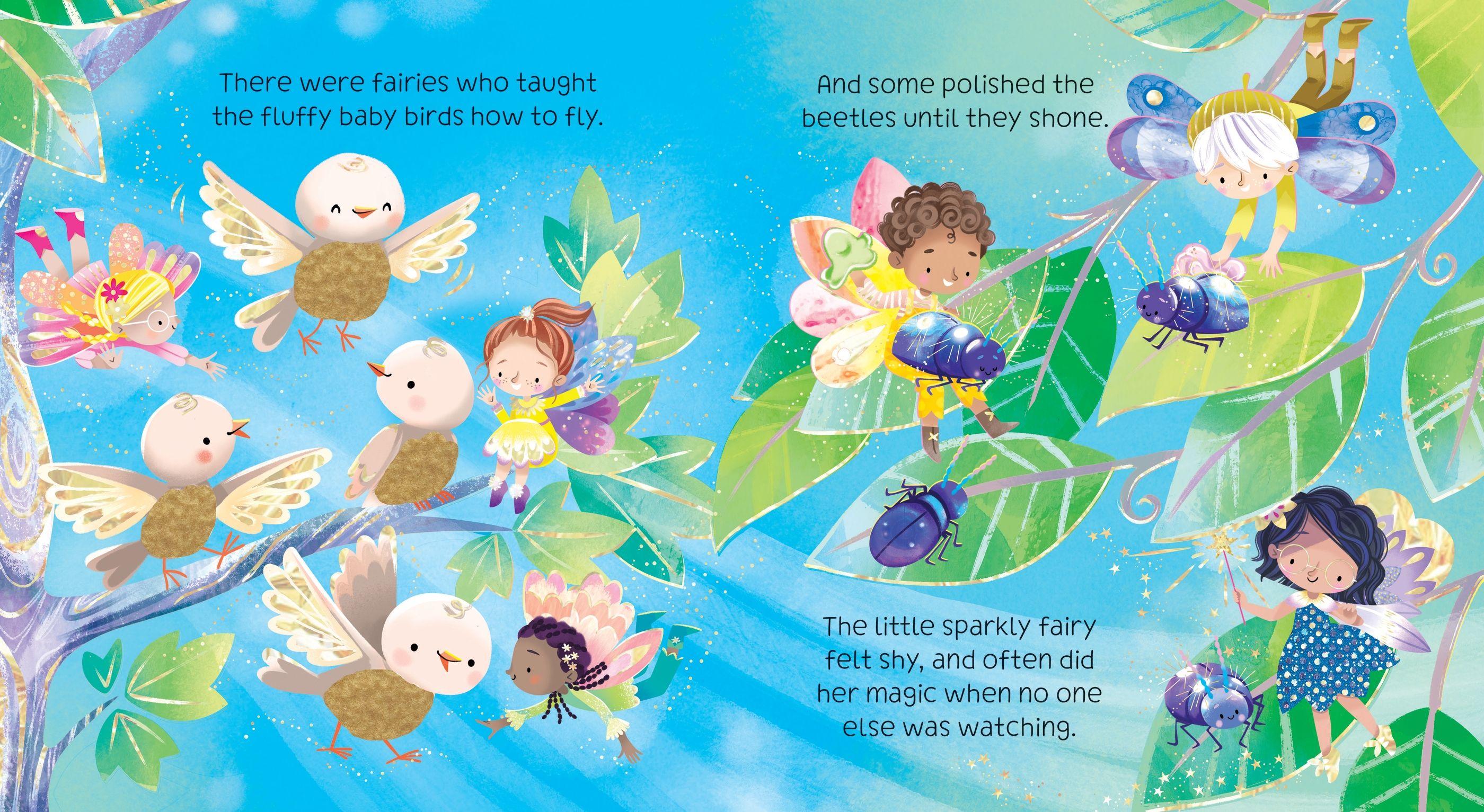 Carte senzorială cu sunete, Touchy-feely sparkly fairy, Usborne + 6 luni