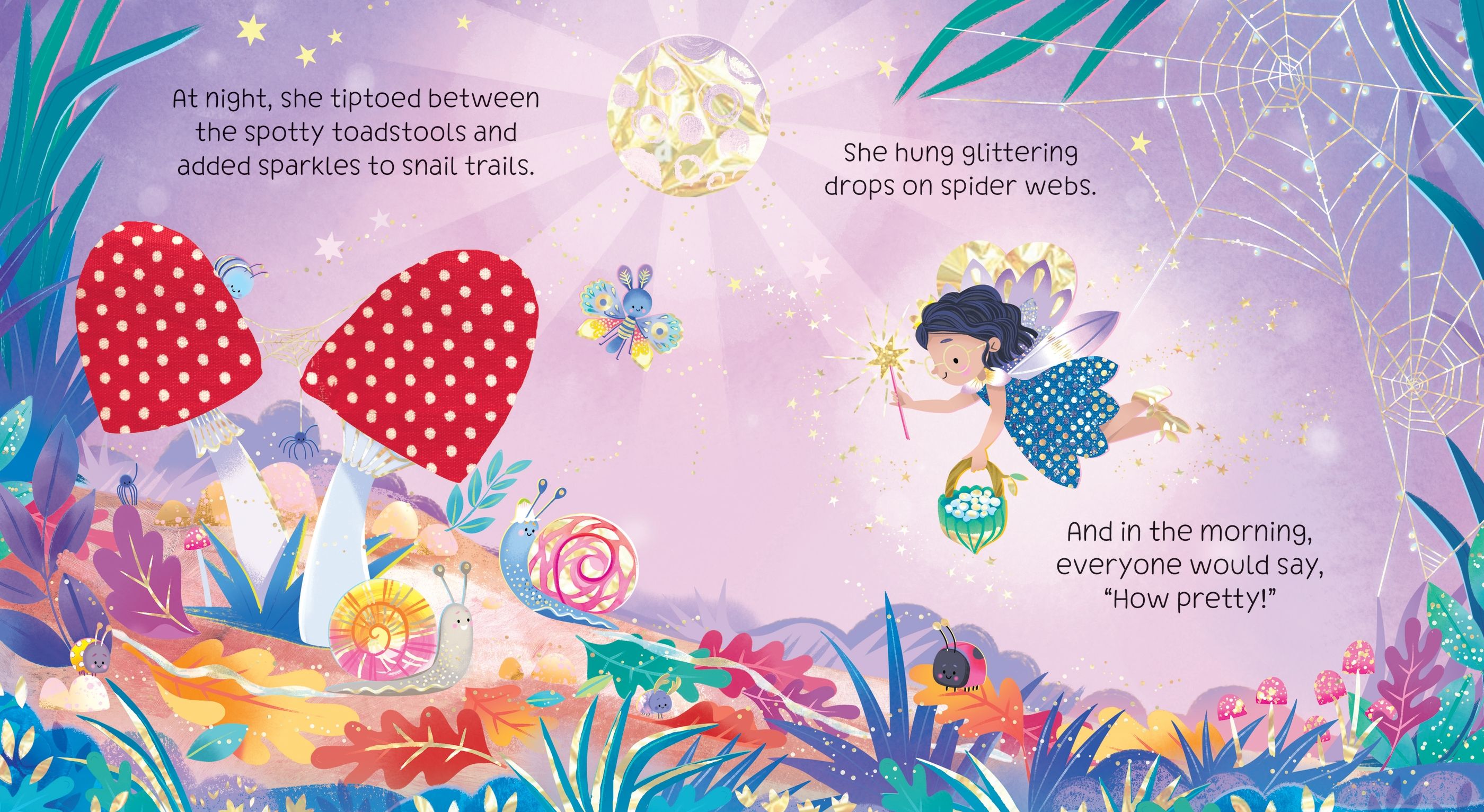 Carte senzorială cu sunete, Touchy-feely sparkly fairy, Usborne + 6 luni