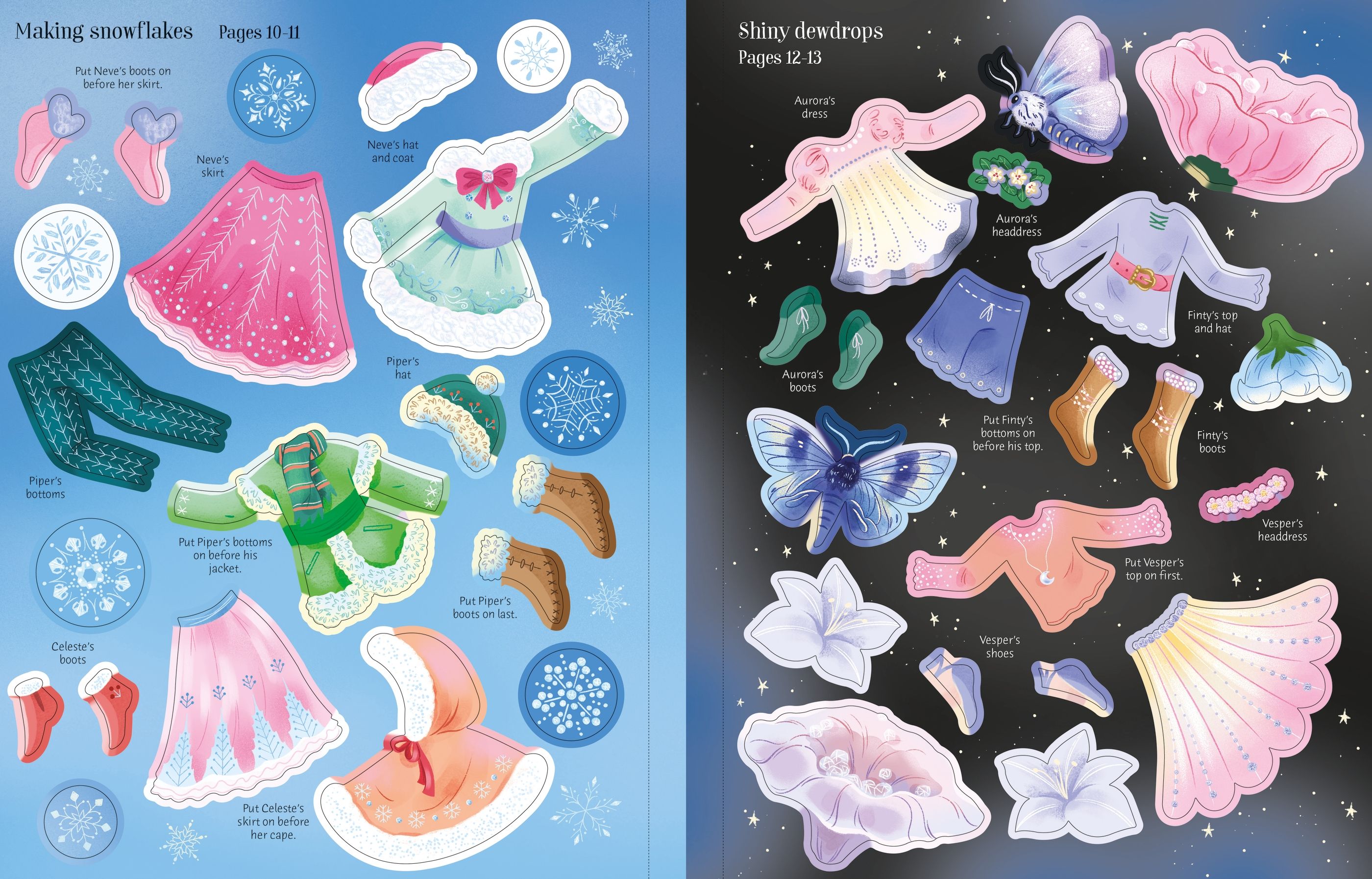 Sticker Dolly Dressing Crystal Fairies - Carte cu stickere - Carte pentru copii