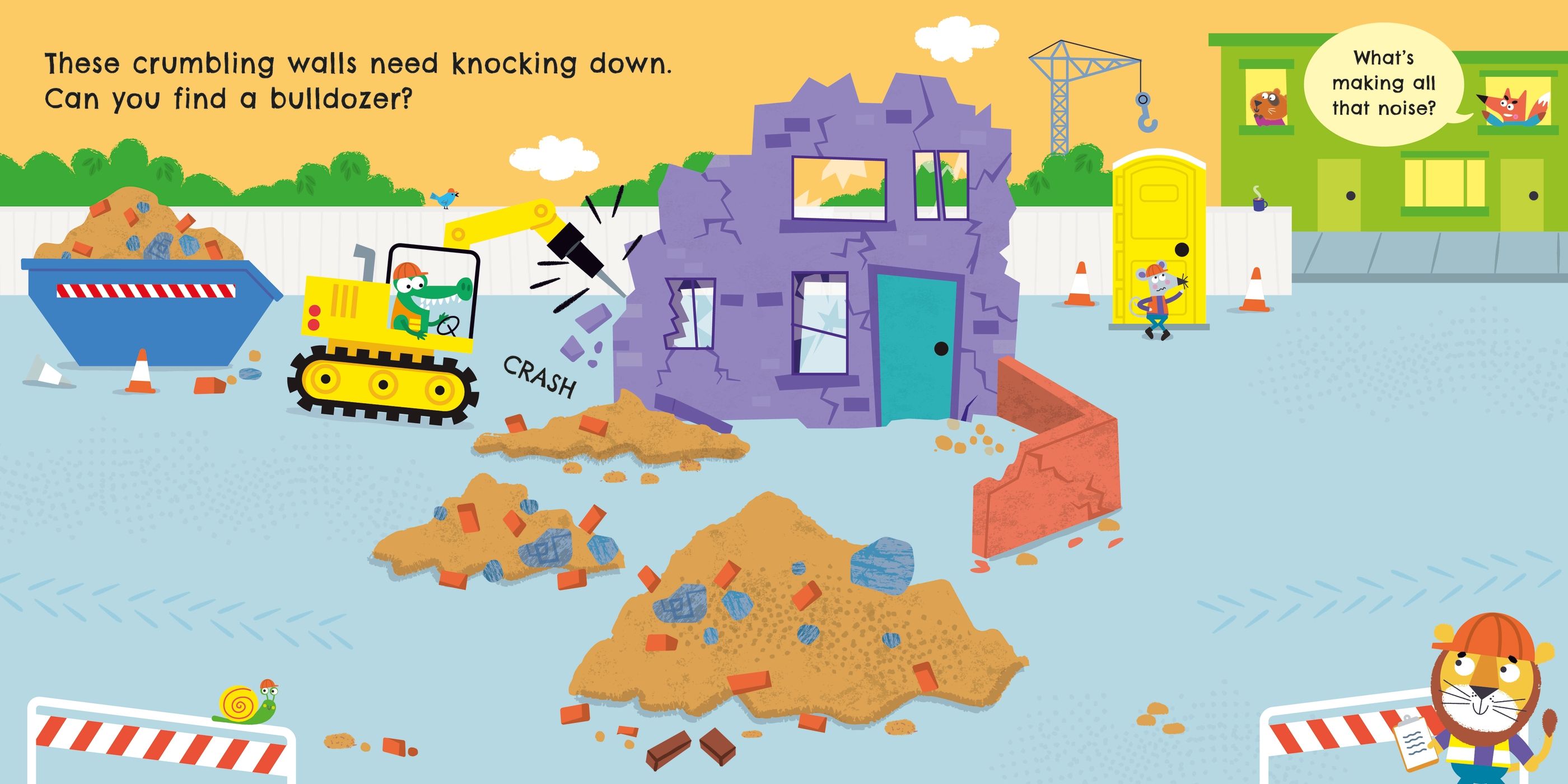 Carte cu activități, Trucks and diggers magnet book, Usborne + 1 an